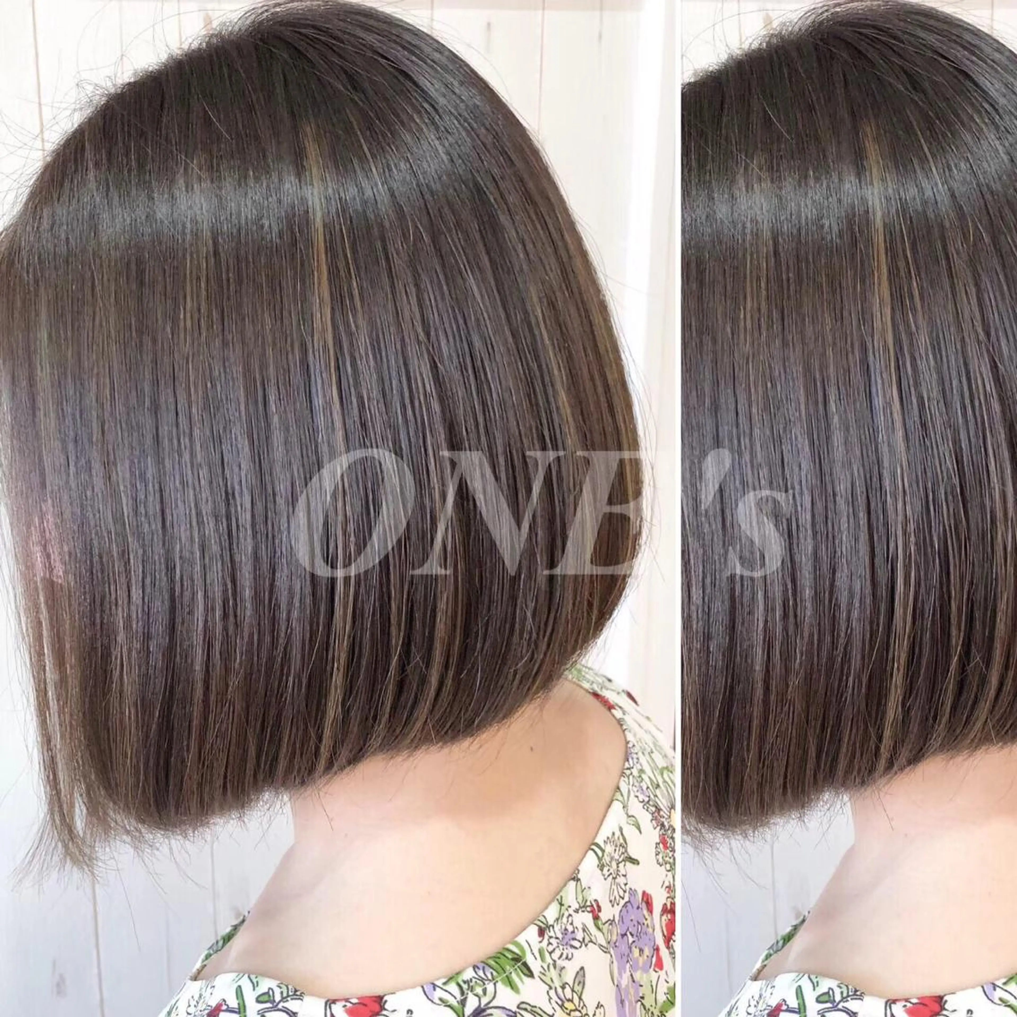 ショート カラー カット トリートメント JuNブリーチに 縮毛矯正するプロのヘアスタイル