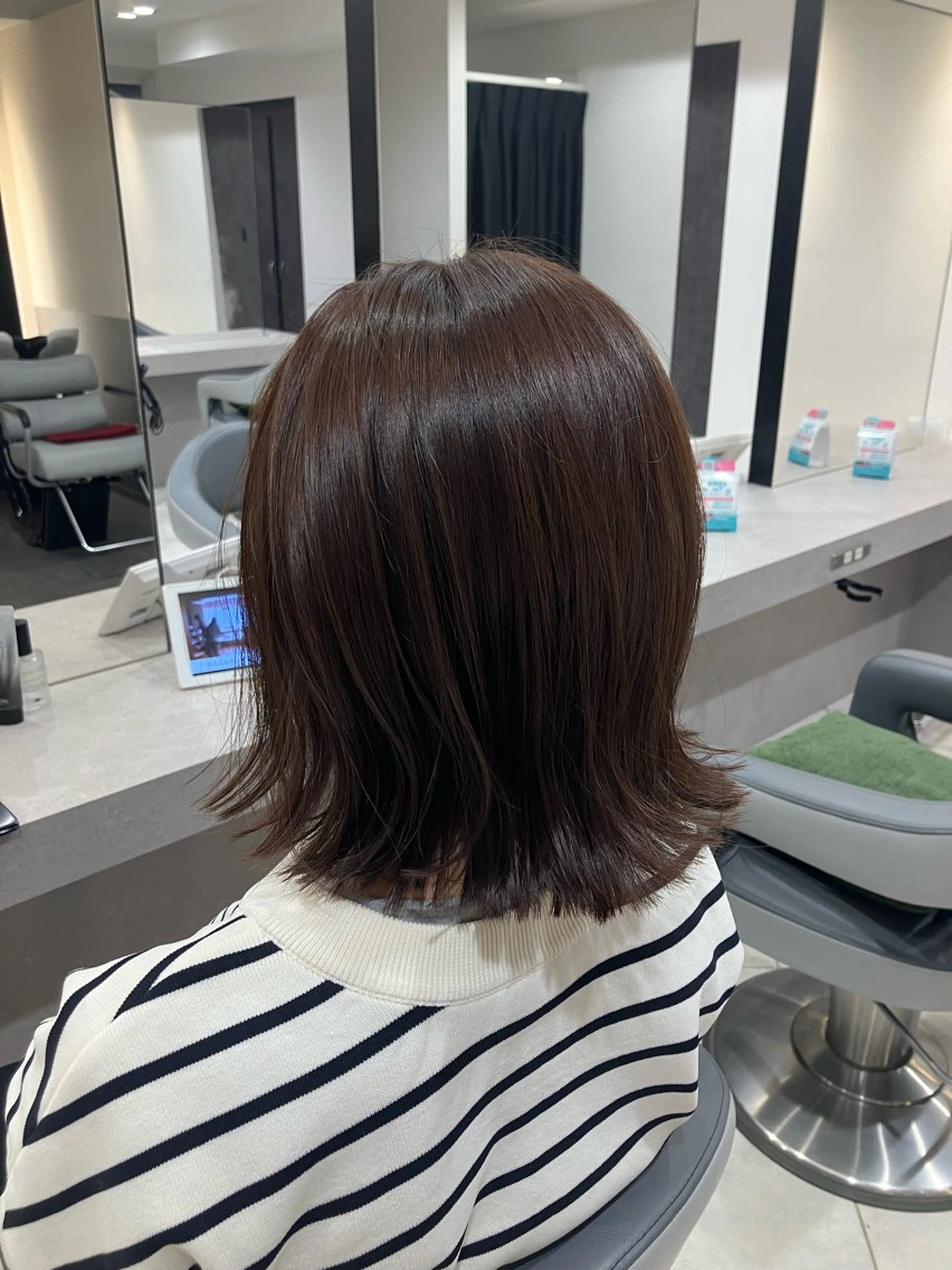 ミディアム カラー 沼尻 心のヘアスタイル