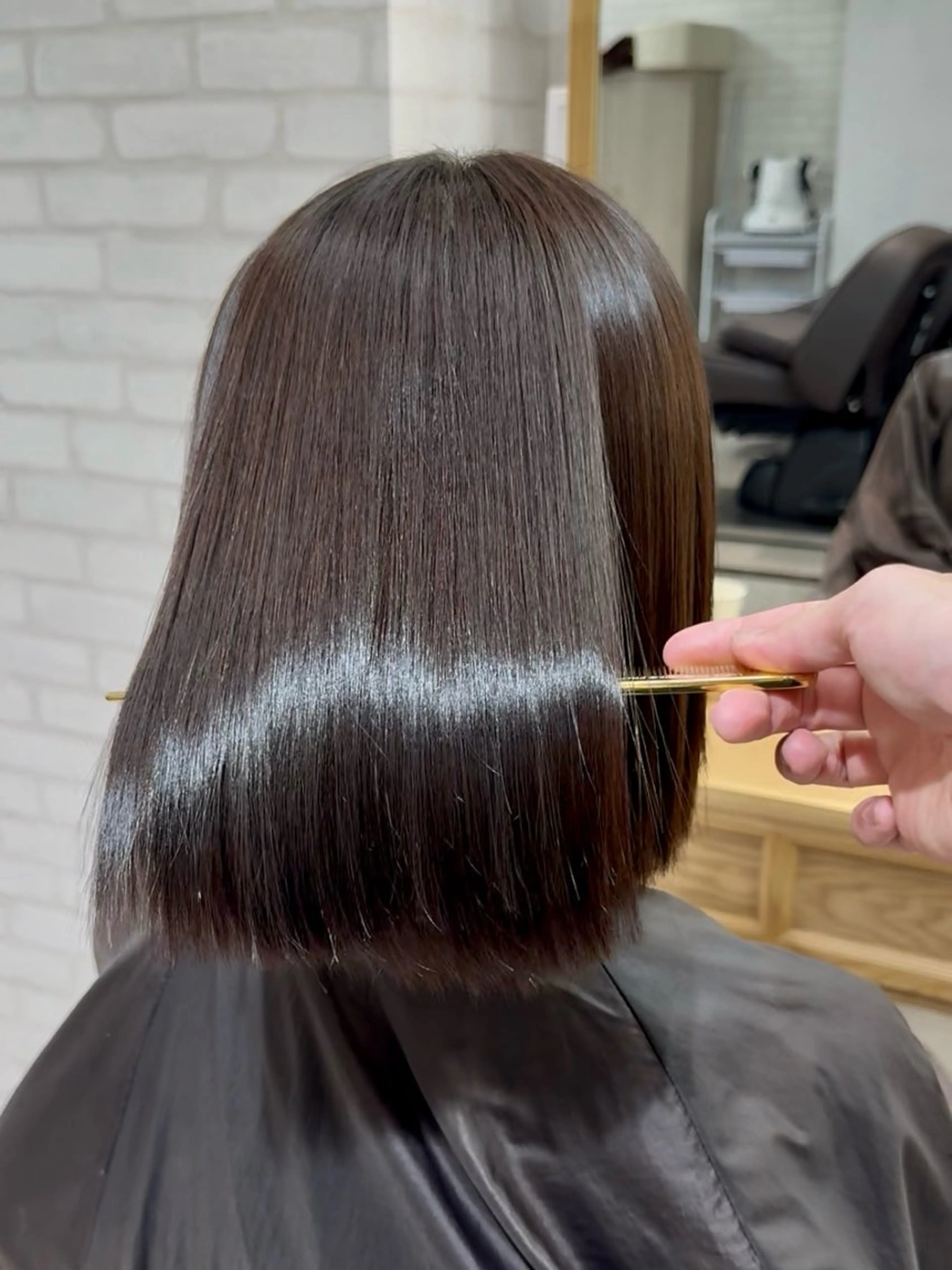 ミディアム 髪質改善 縮毛矯正 トリートメント 大人女性のお悩み改善 大塚綾のヘアスタイル