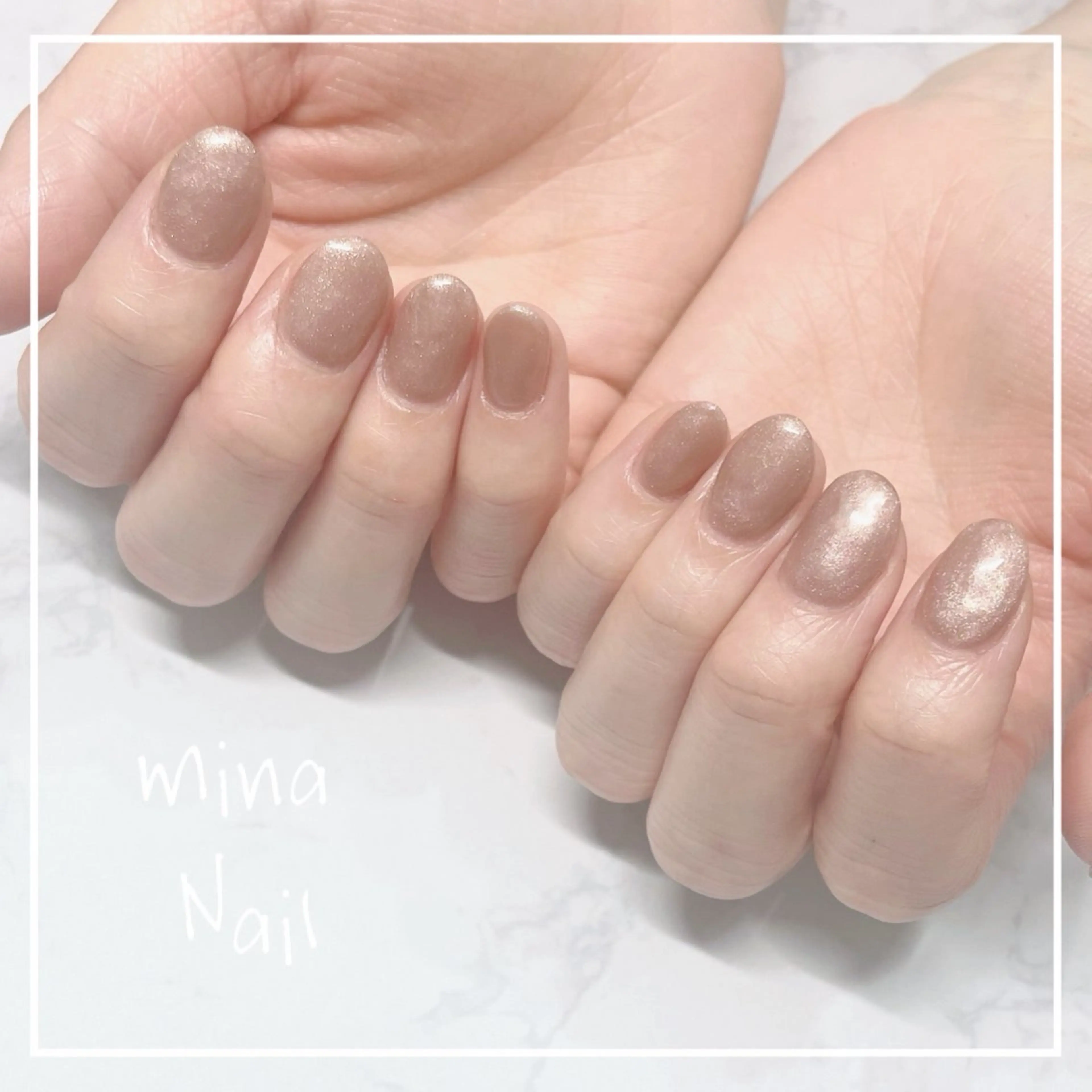 ネイル オフィスネイル ワンカラーネイル ピンク ピンクベージュ mina Nailのネイルデザイン