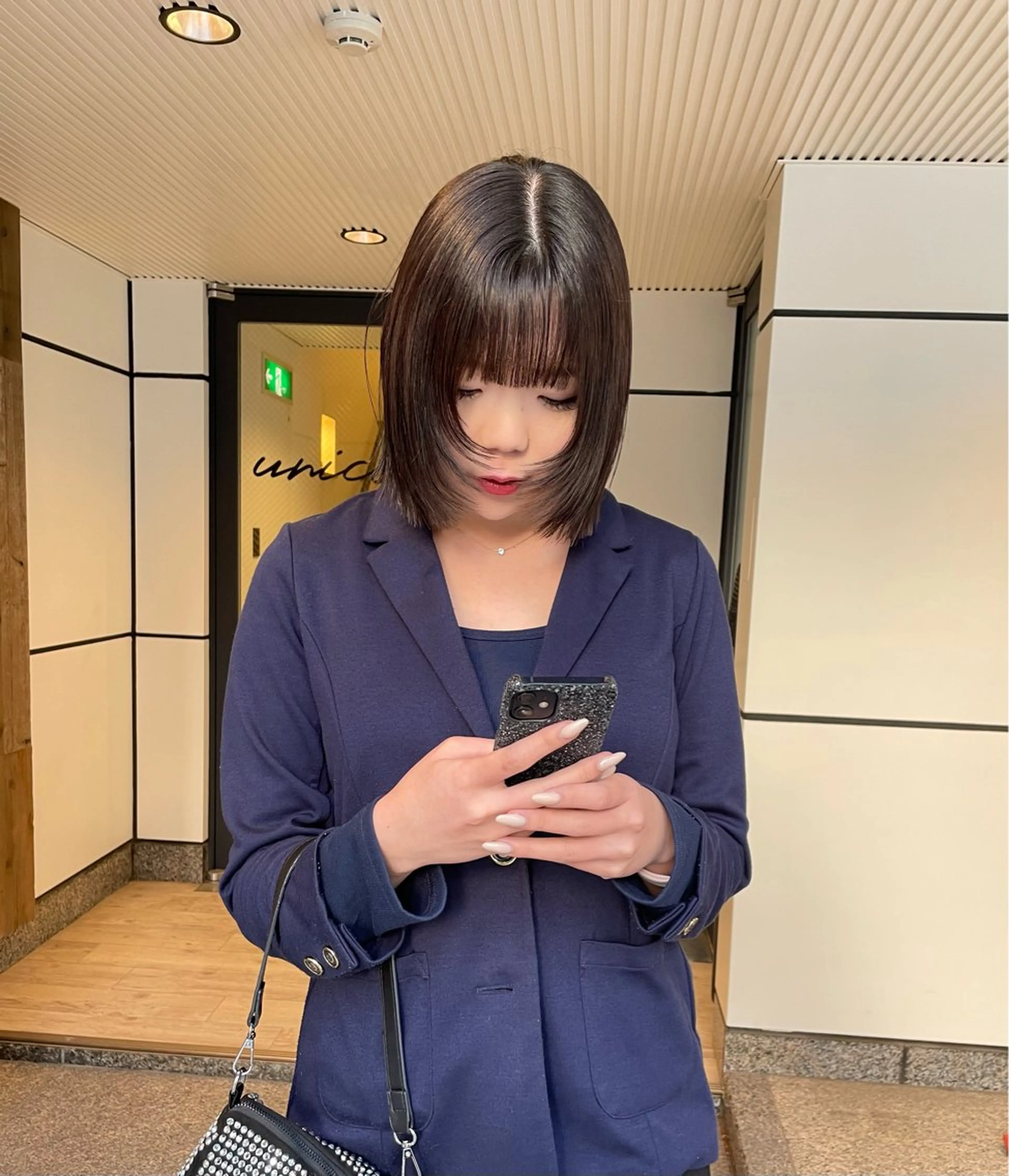 ショート カラー 顔まわりレイヤー レイヤーカット 似合わせカット カット ヘアカラー トリートメント 渋谷 留菜のヘアスタイル