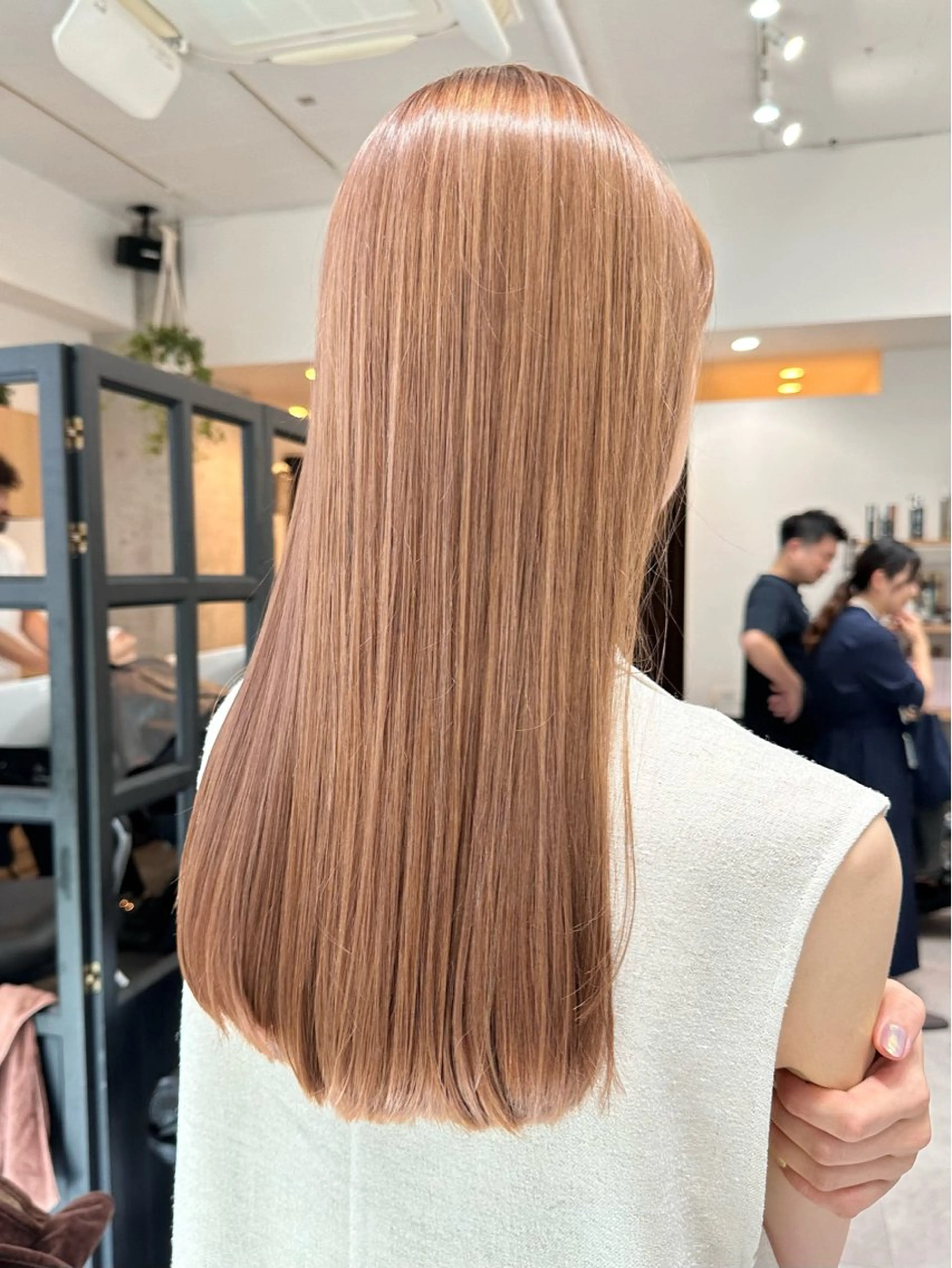 セミロング カット ヘアカラー トリートメント ✨透明感カラー/縮毛 恵比寿HAYATO✨のヘアスタイル