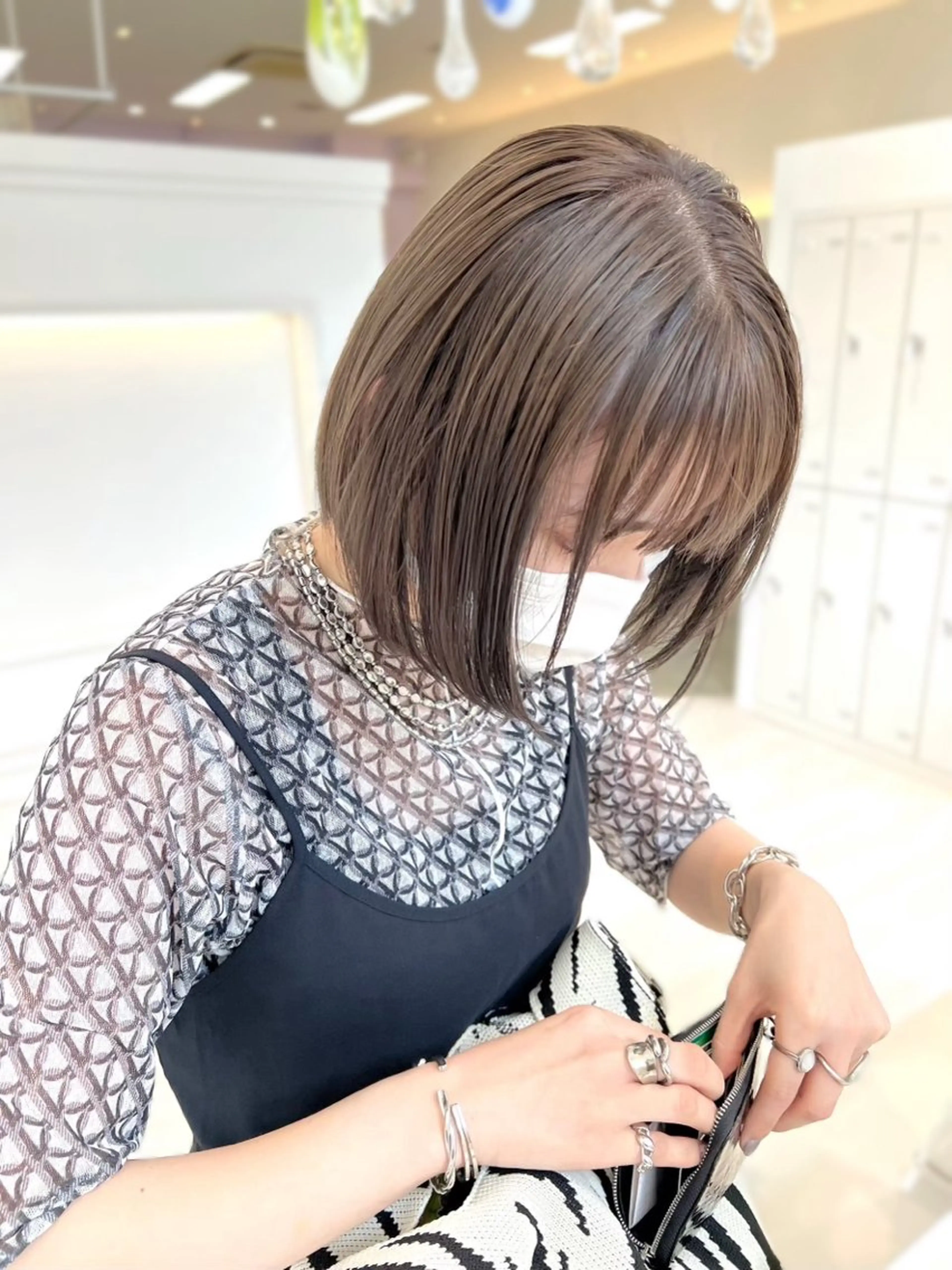 セミロング カラー parvemix平野 真央🎀💞のヘアスタイル