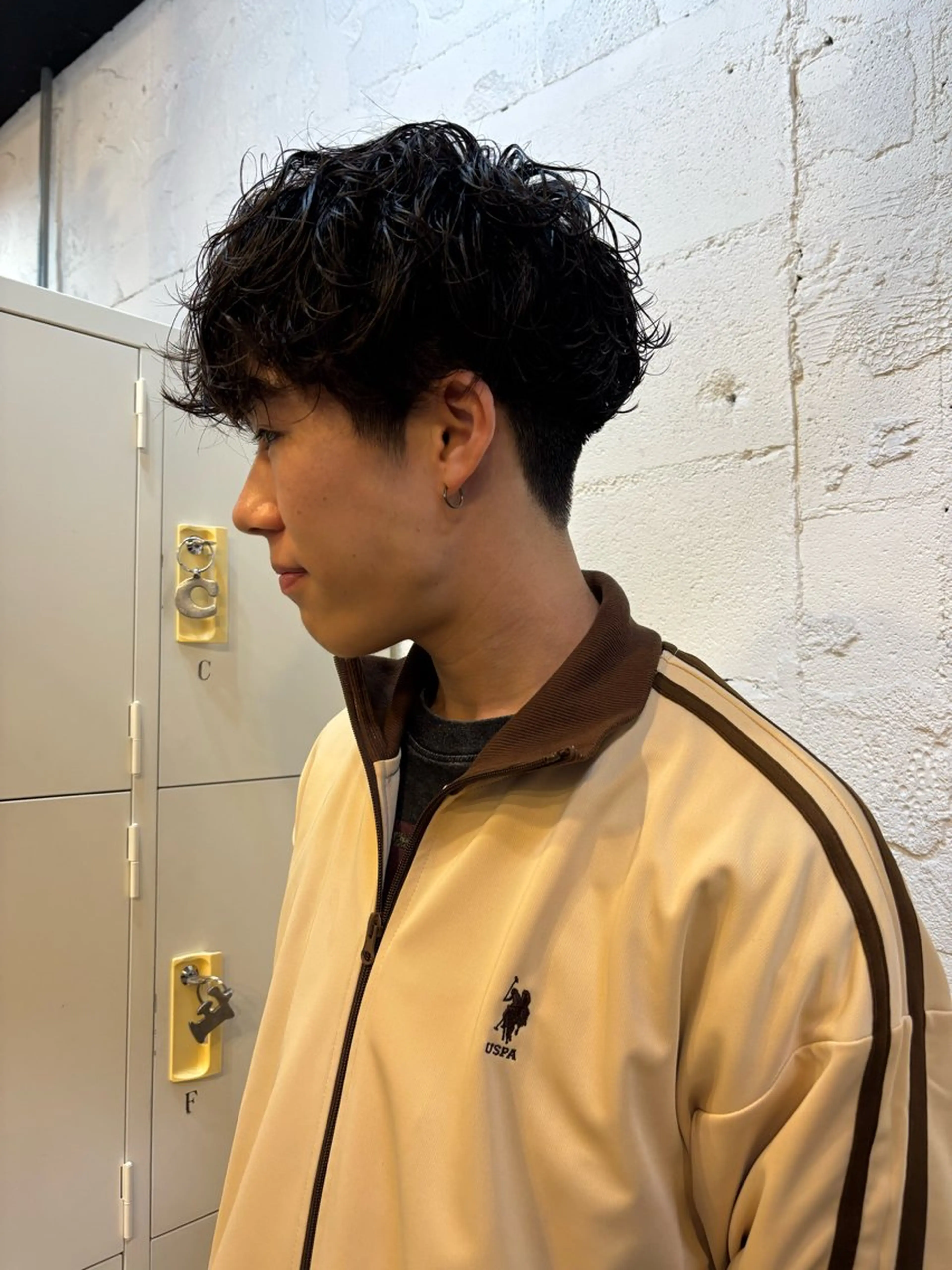 パーマ メンズ レイヤーボブ🎵 ブリーチ/りりのヘアスタイル