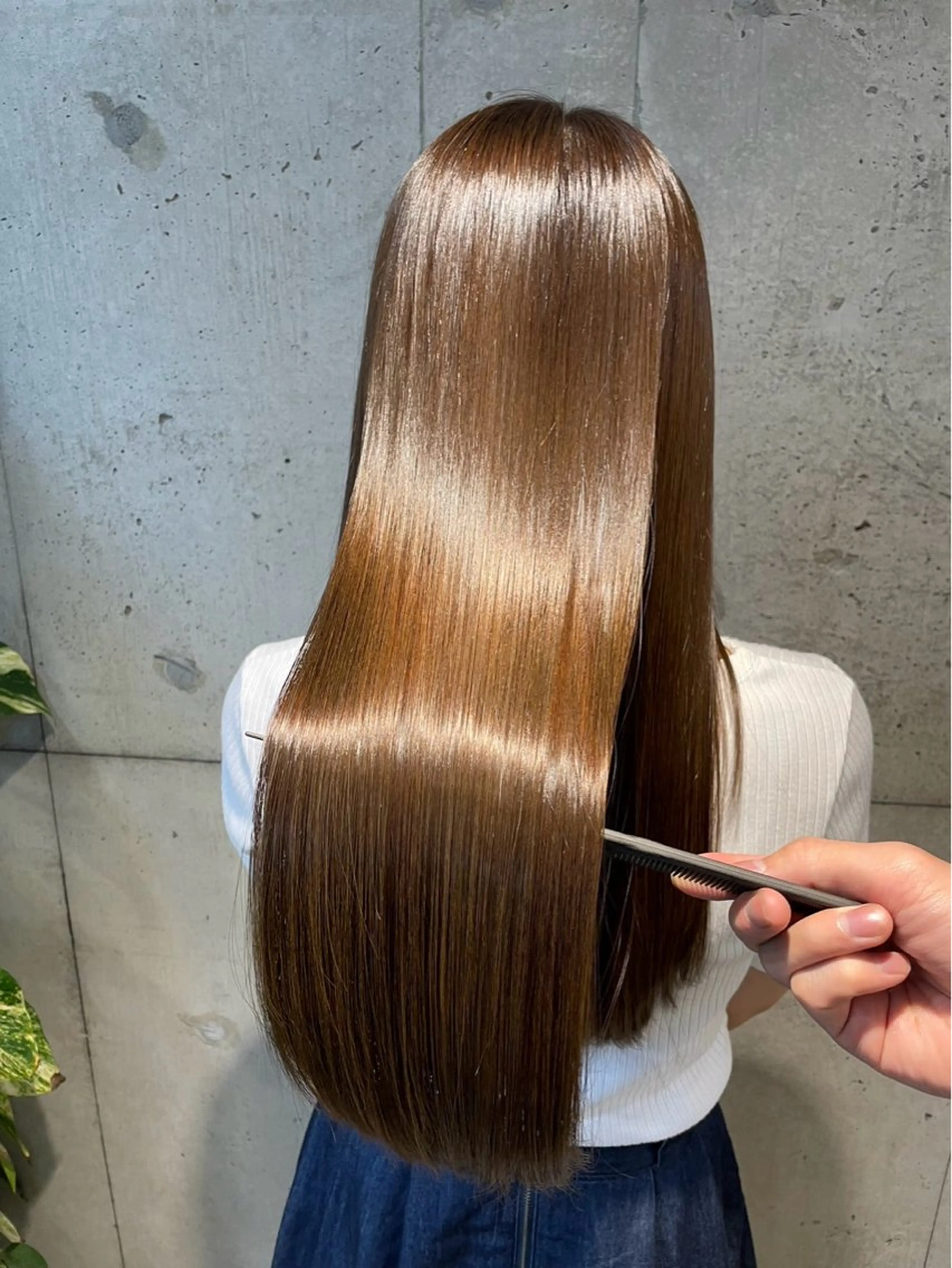 ロング カット ヘアカラー トリートメント 髪質改善／韓国風 恵比寿/Renのヘアスタイル