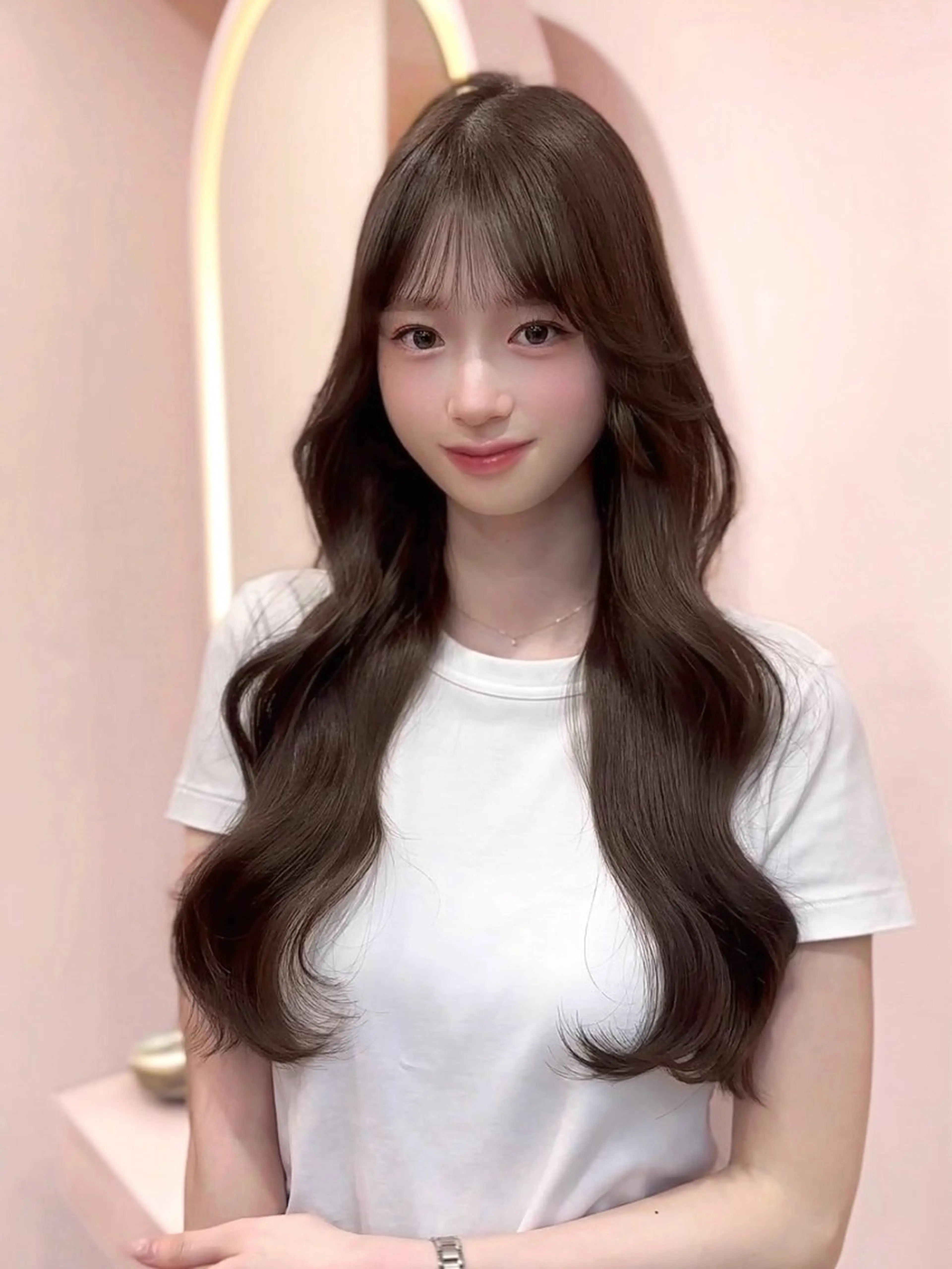 ロング 顔周りカット 透明感カラー♡ 原宿美容室￤Rinaのヘアスタイル