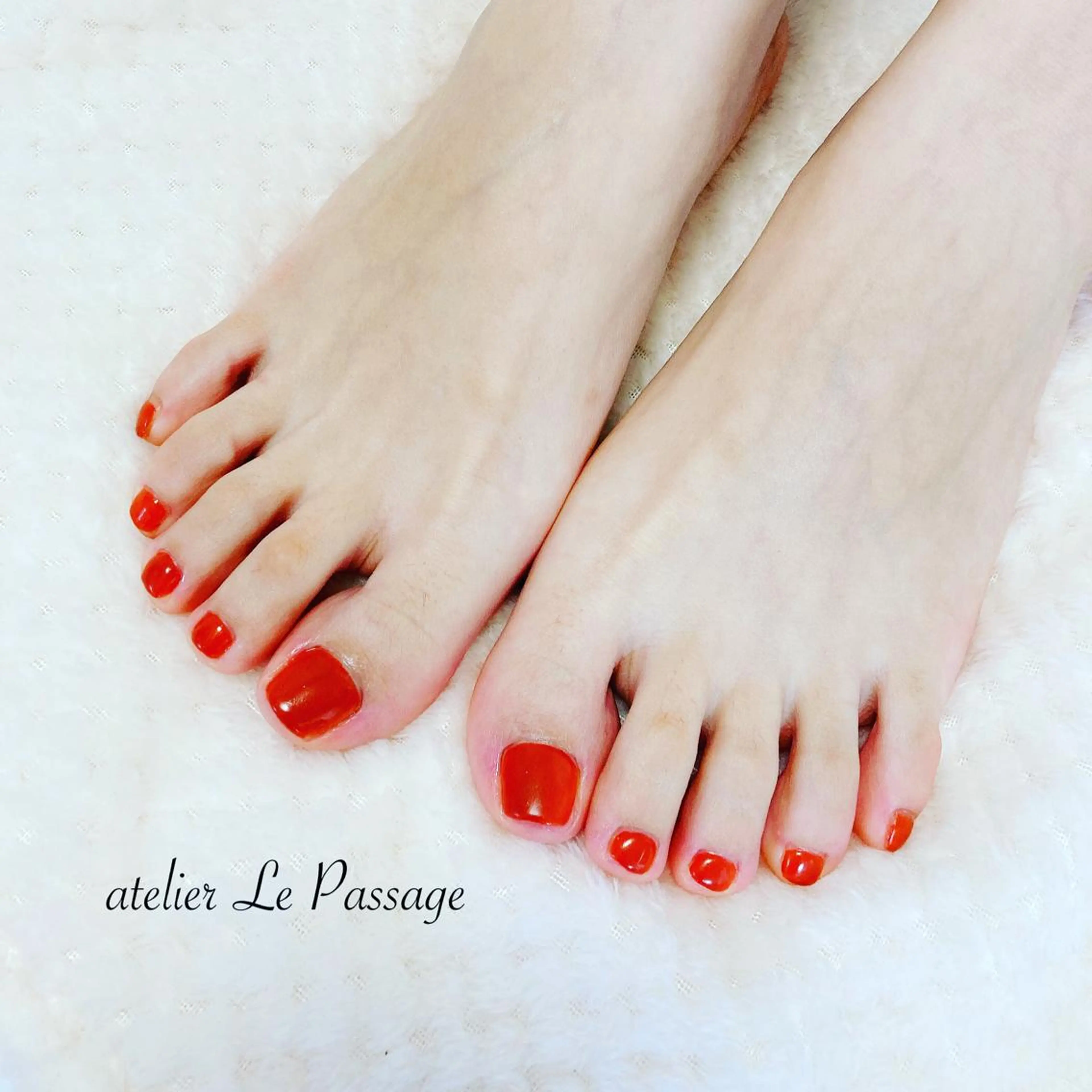 ネイル フットネイル ジェルネイル ワンカラーネイル パラジェル シンプルネイル h nakatsukaのネイルデザイン