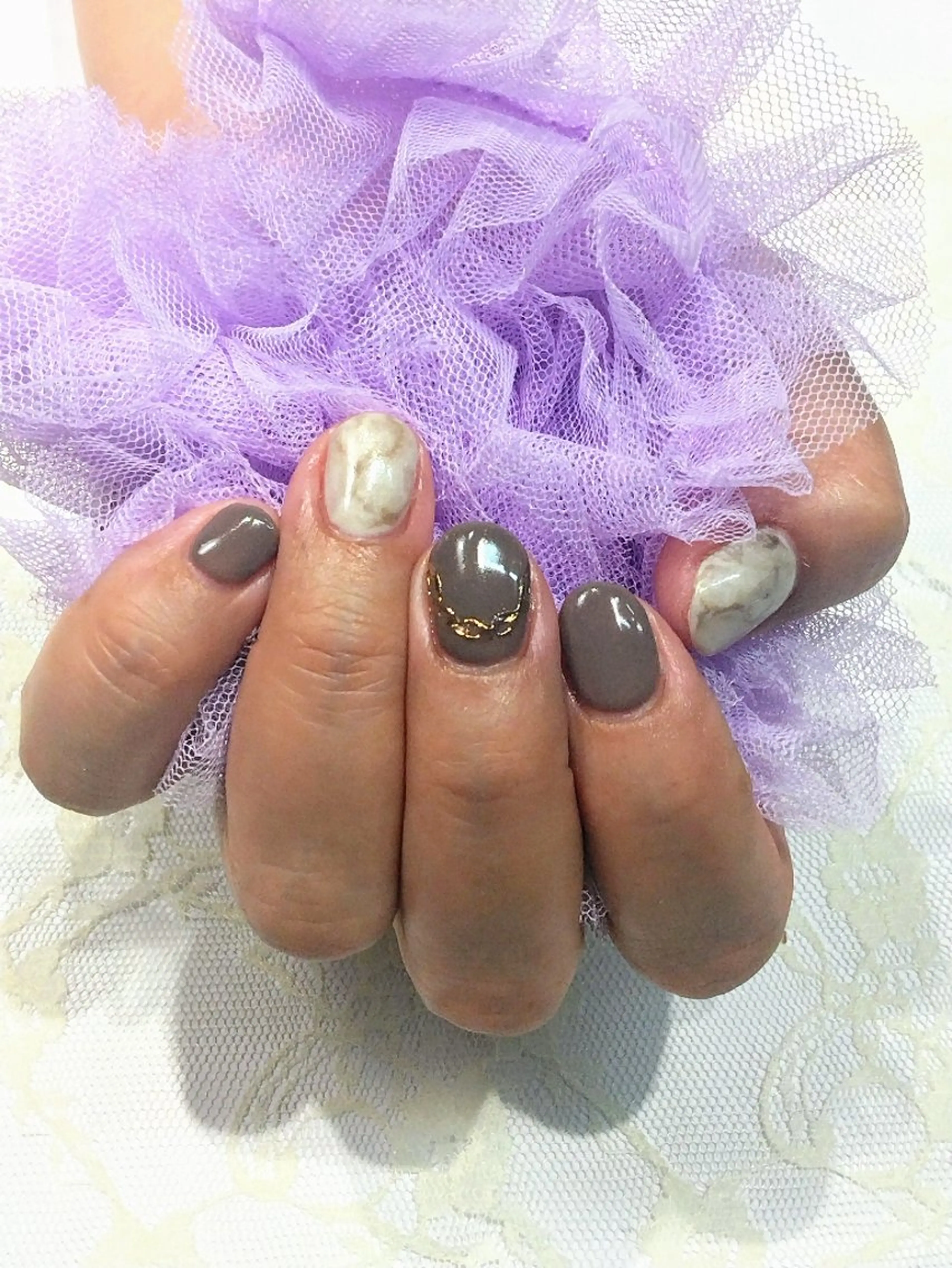 ネイル 大理石ネイル(マーブル) ミラーネイル ARTEMIS SAITOのネイルデザイン