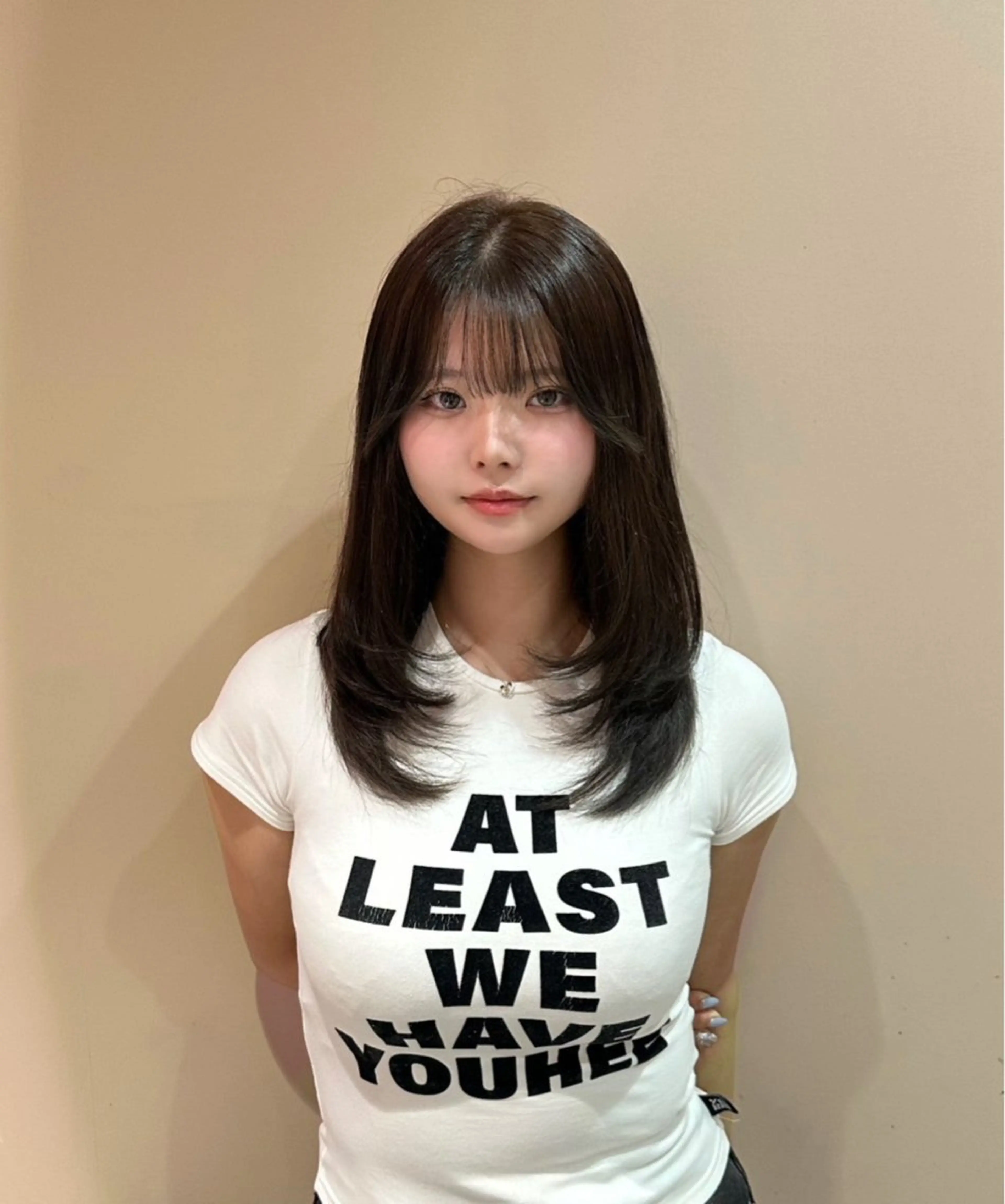 セミロング レイヤーカット 宇都宮 🪩韓国ヘア 🇰🇷NANAMIのヘアスタイル