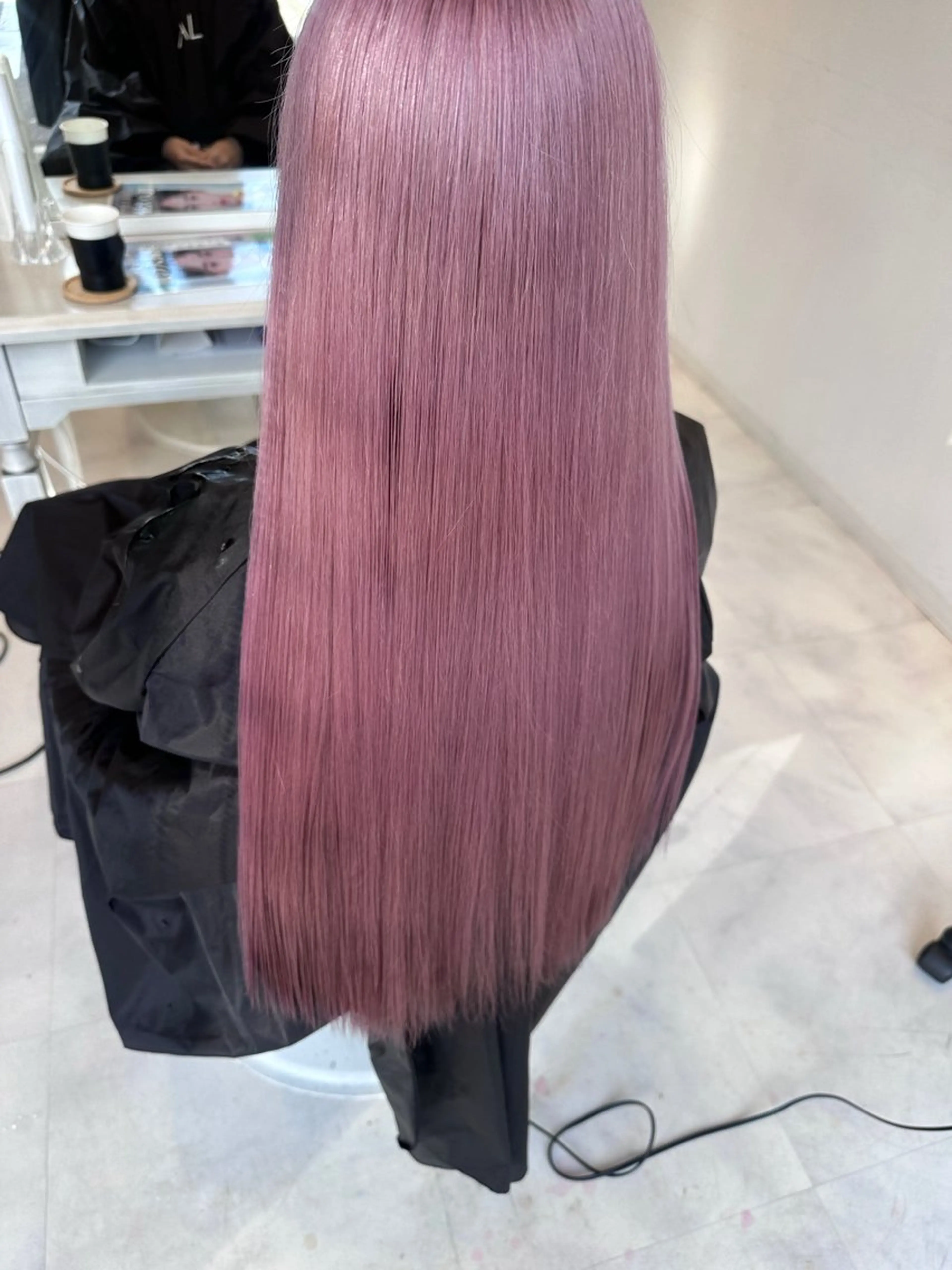 ロング カラー ベージュカラー ピンクカラー ピンクベージュ 💘韓国カラー💘 クルミのヘアスタイル