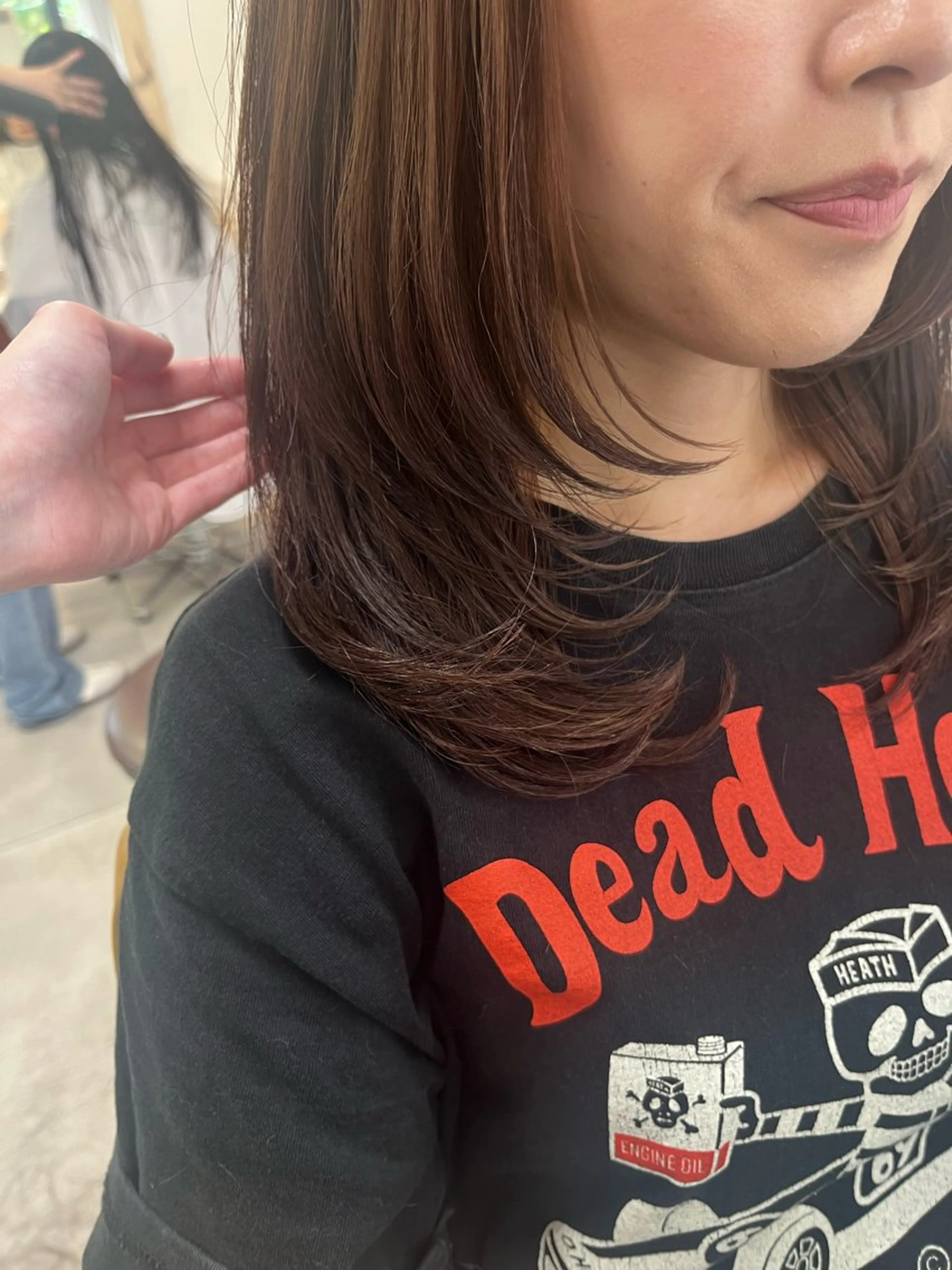 セミロング 顔周りカット レイヤーカット 金山/レイヤー カット/Hikariのヘアスタイル