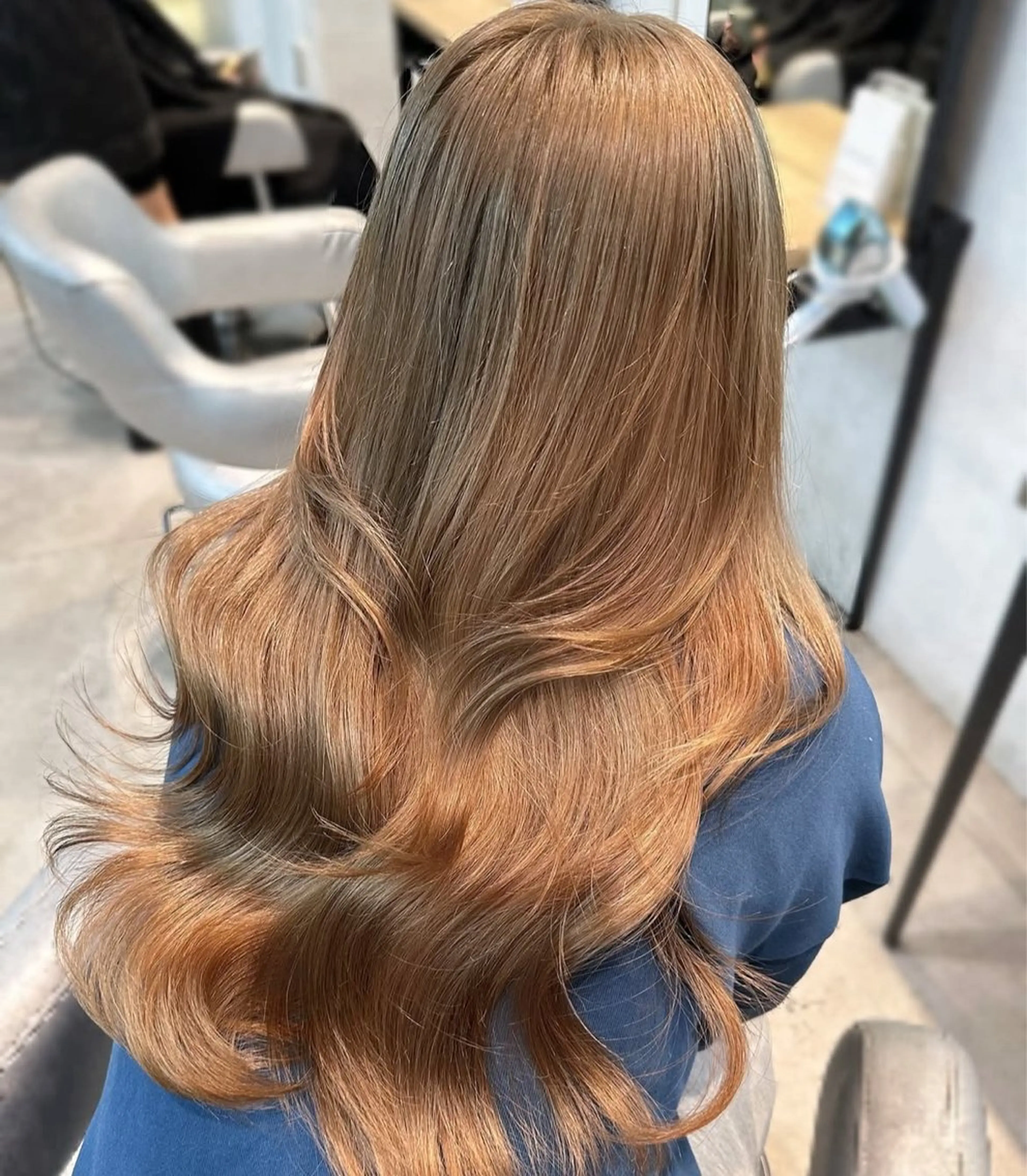 ロング カラー 韓国ヘア/グレージュ kanako🤍🫧のヘアスタイル