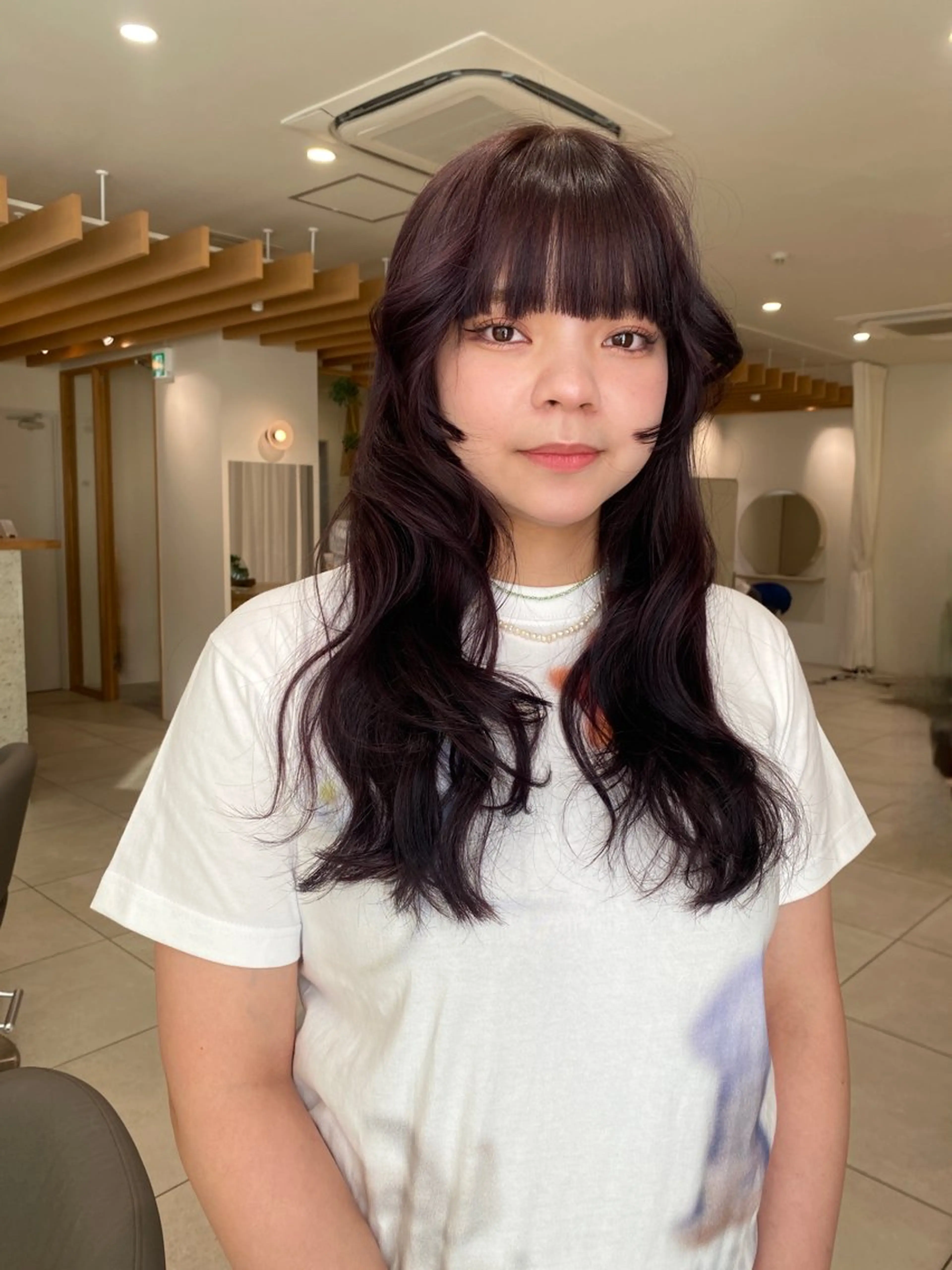 ロング 似合わせカットカラー りおなのヘアスタイル