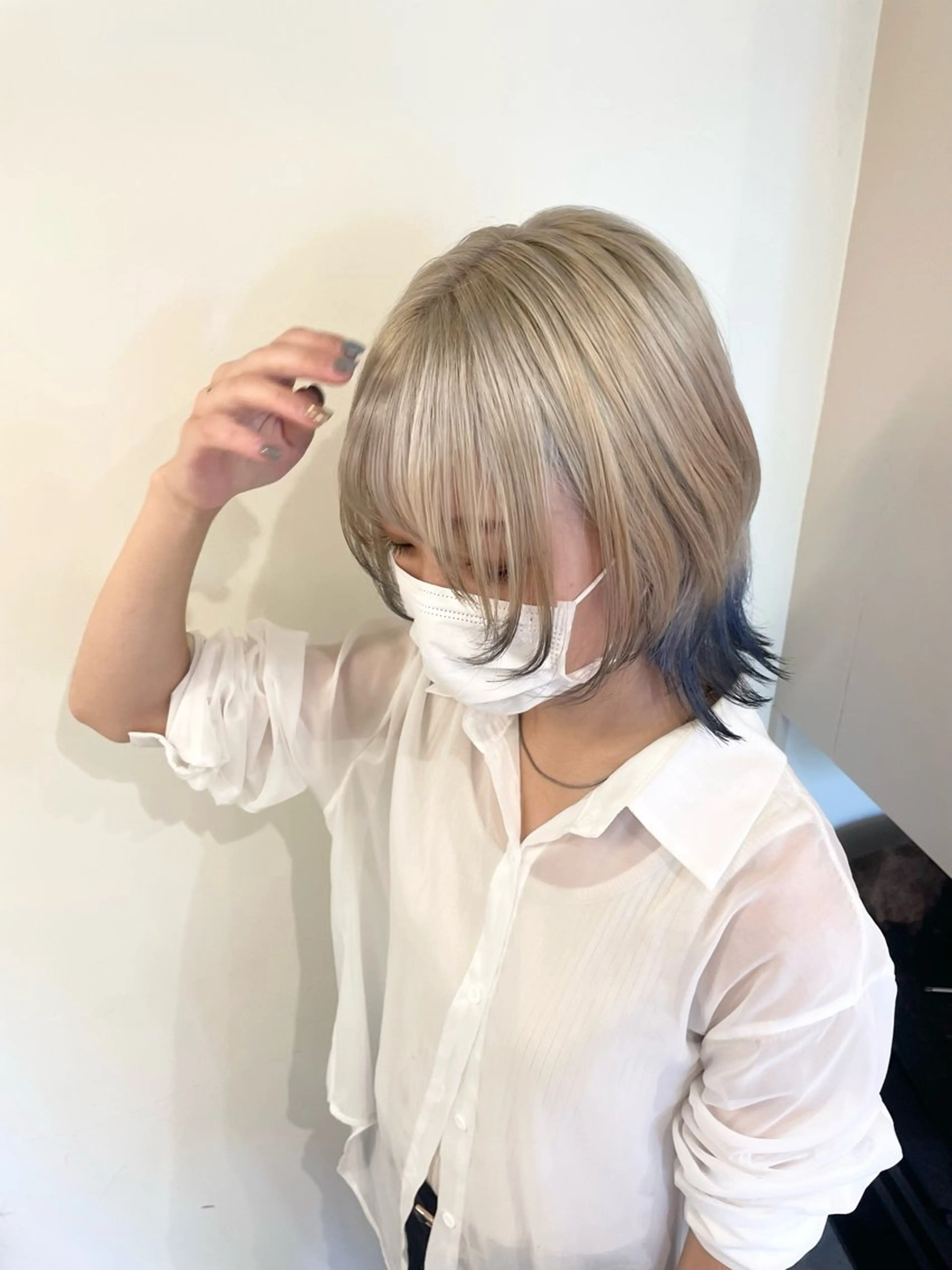 ミディアム 顔まわりレイヤー 顔周りカット レイヤーカット ウルフカット ✨大倉 舞【モデル募集】✨のヘアスタイル