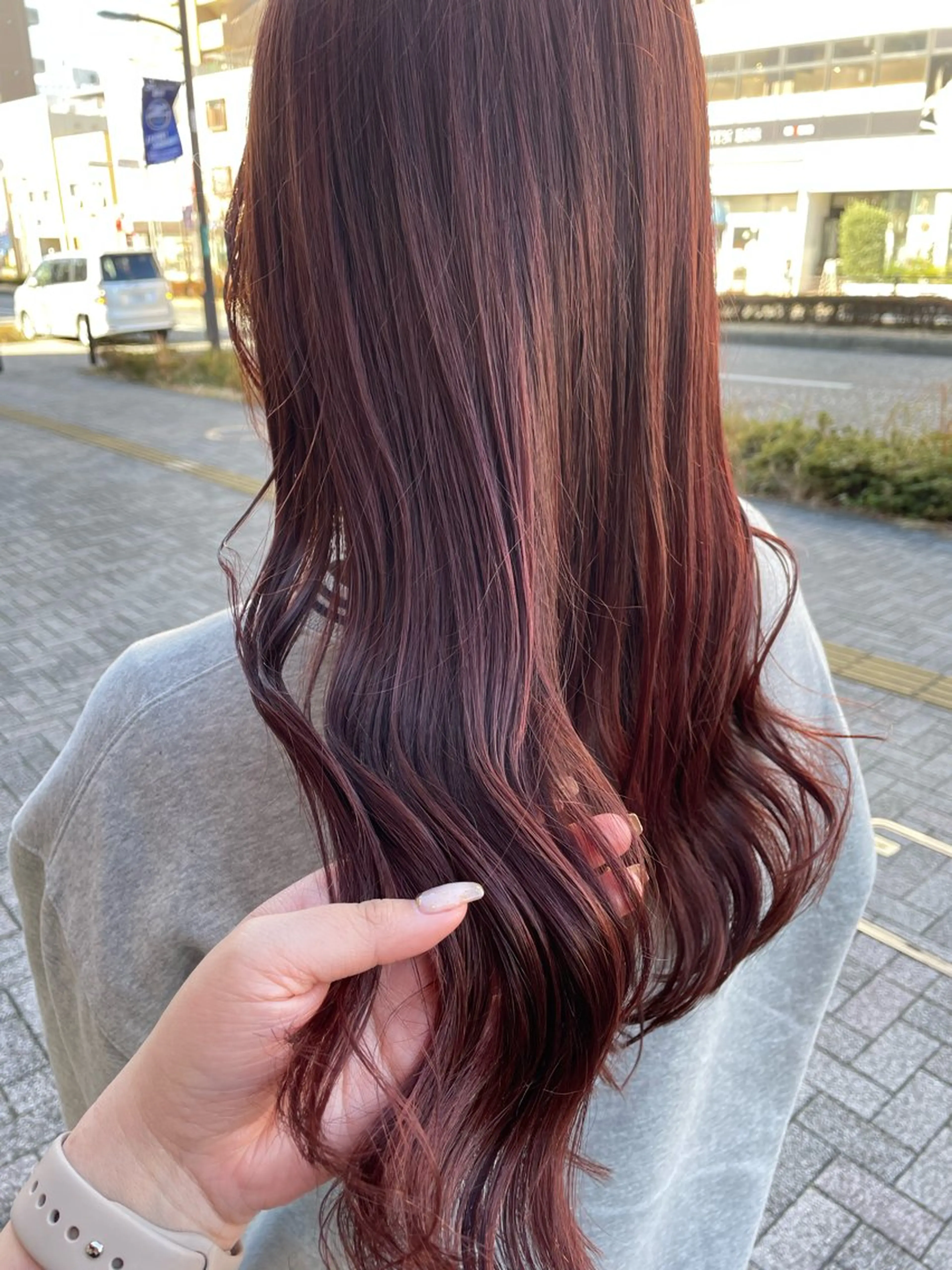 ロング カラー ヘアカラー トリートメント 💞暖色カラー 💞risaのヘアスタイル