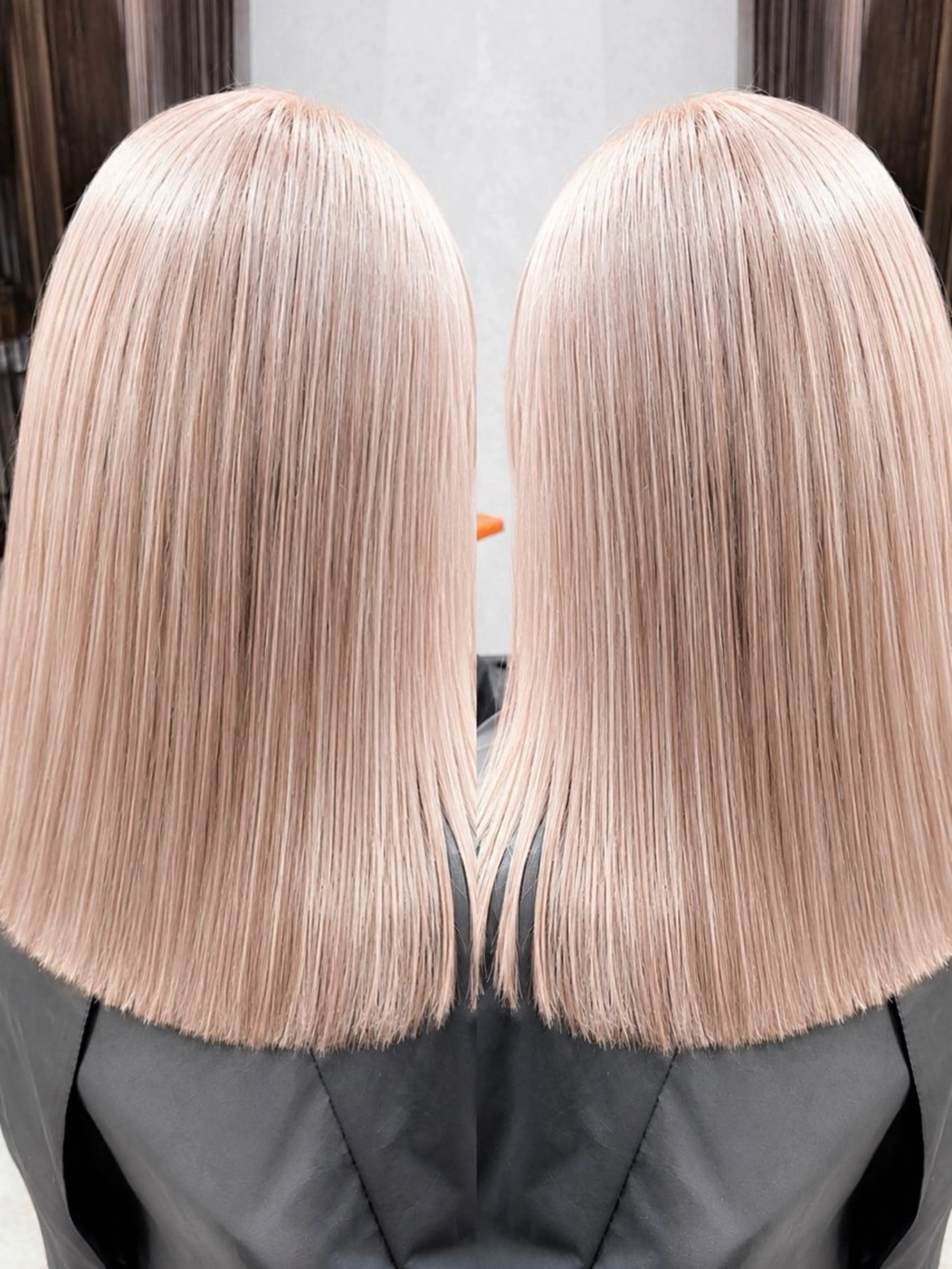 セミロング カラー ブリーチ ヘアカラー C'LD Hair トモヤのヘアスタイル