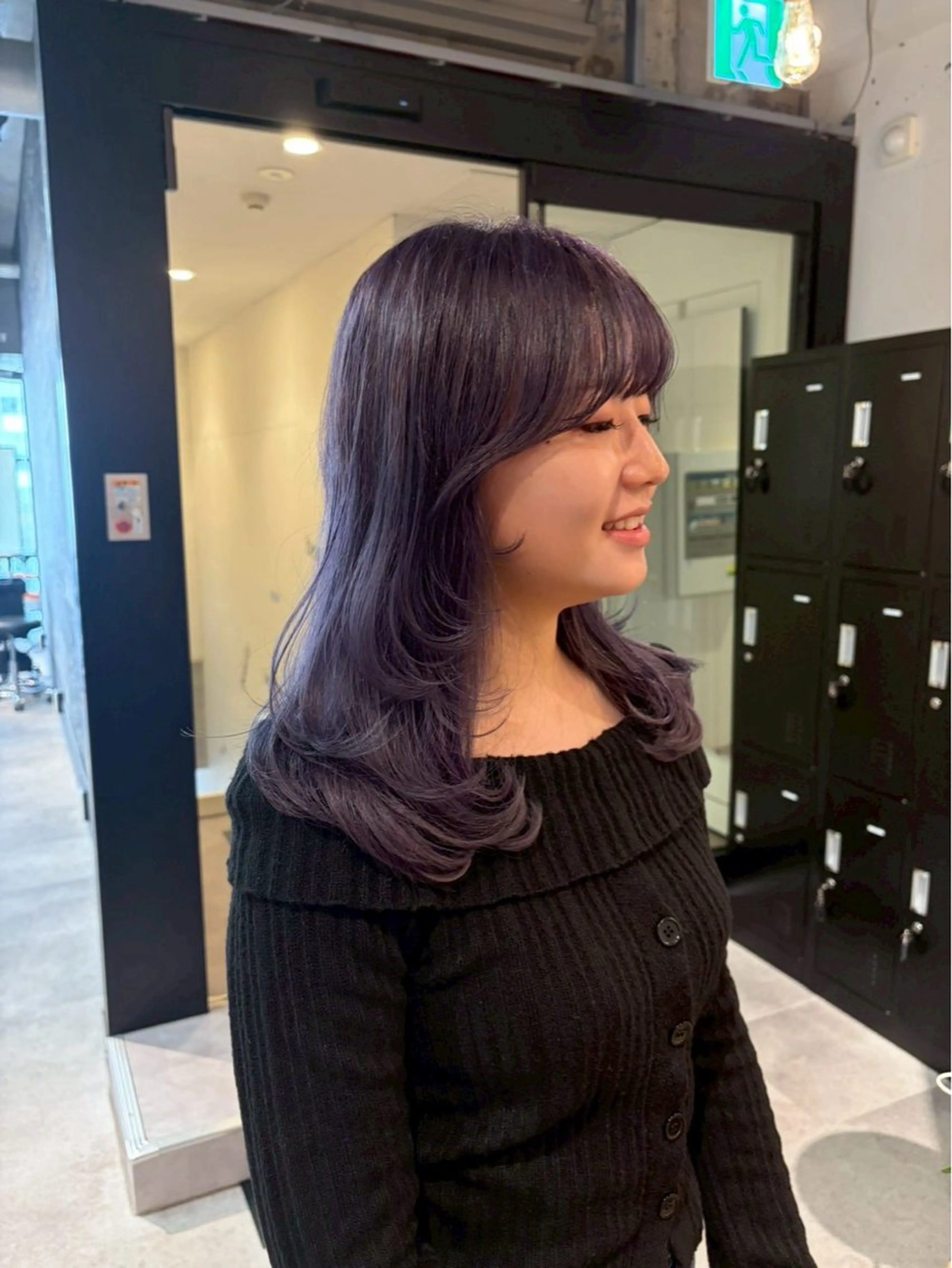 ミディアム ヘアカラー 中田 桃夏のヘアスタイル