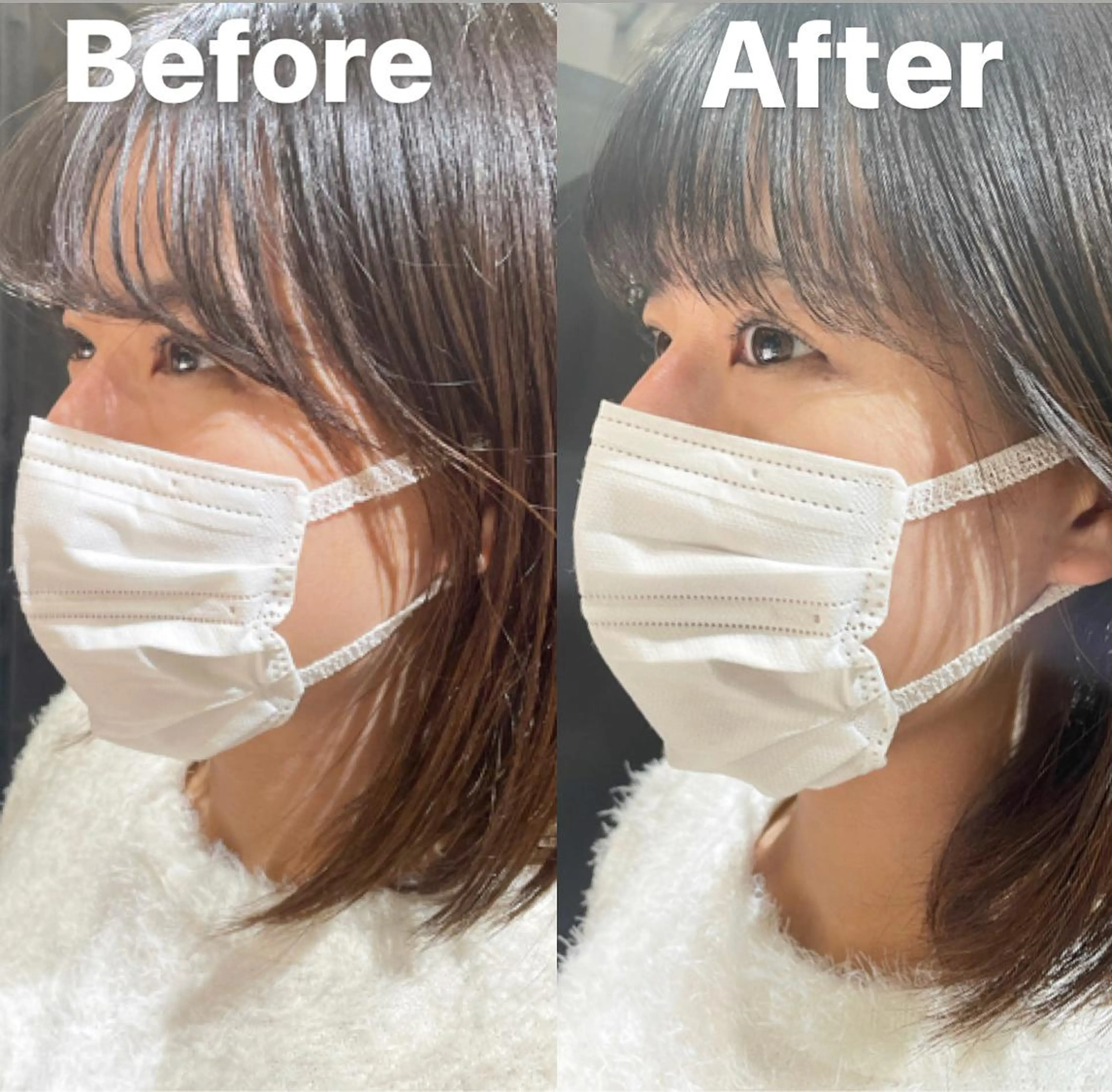 ミディアム ショート/脱白髪染め ☆宇﨑悠実のヘアスタイル