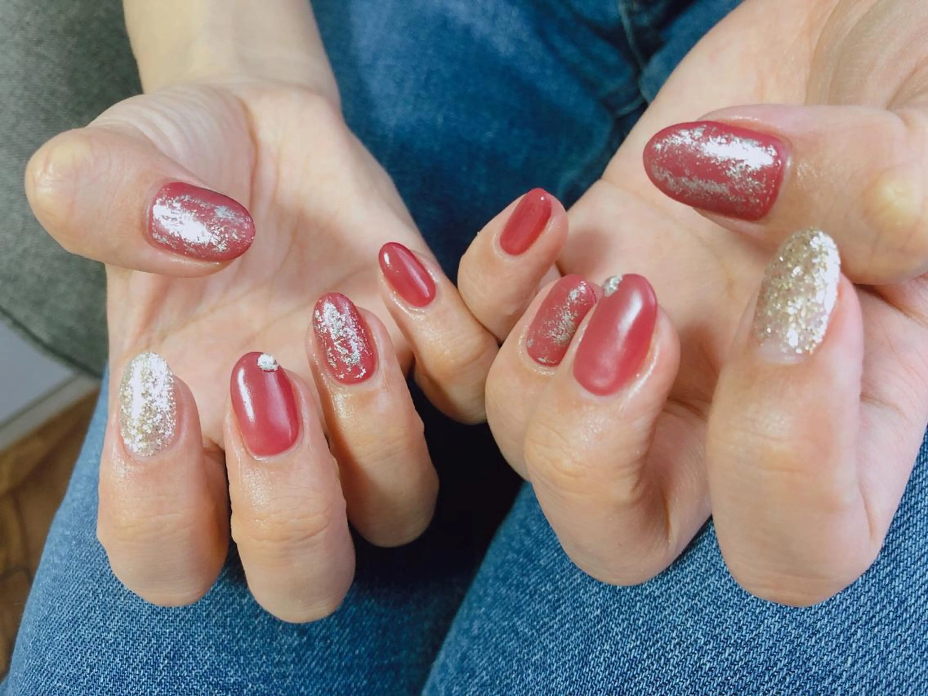 ネイル フットネイル フレンチネイル ジェルネイル ハート 韓国ネイル mogunail &blowのネイルデザイン