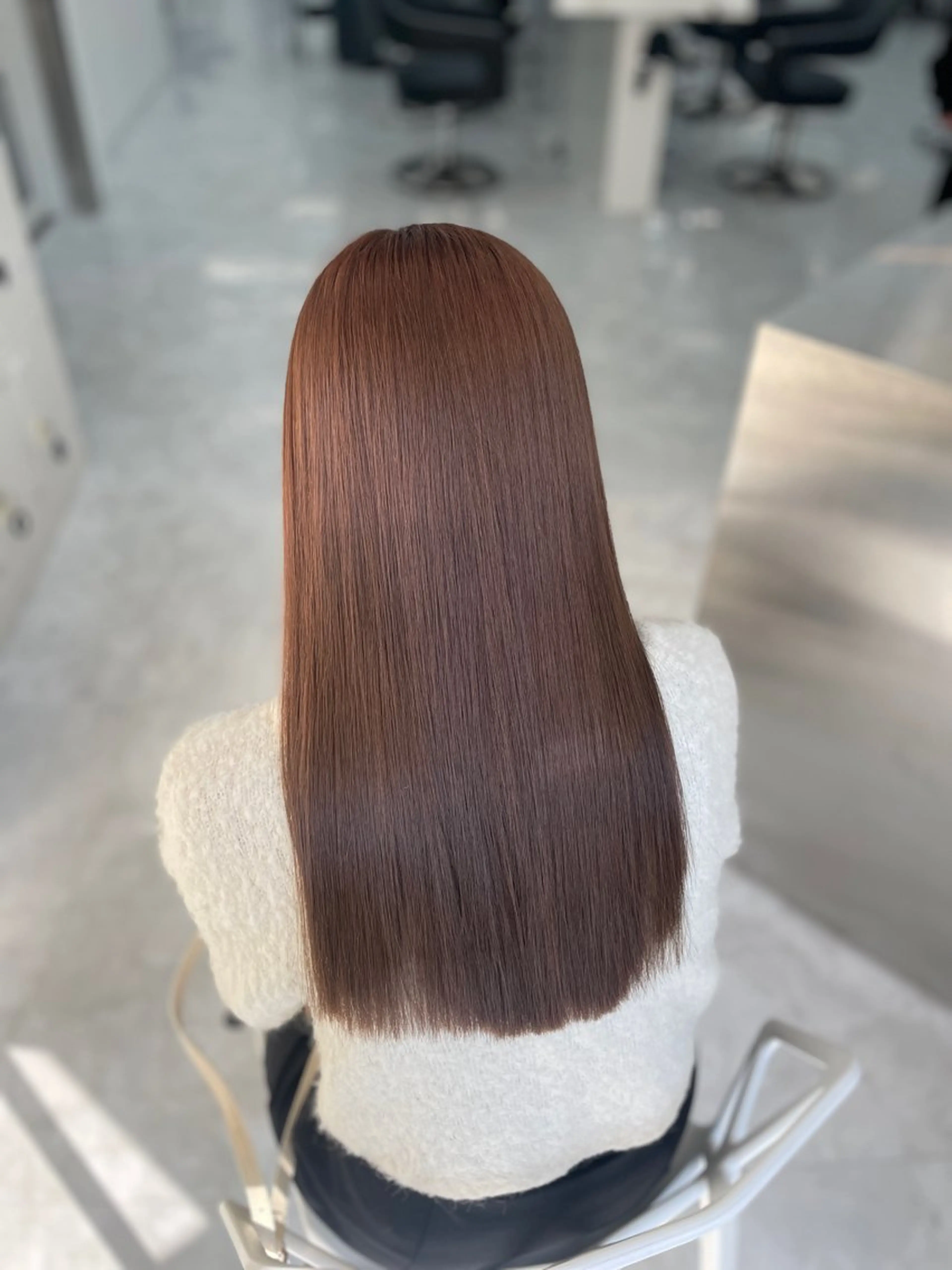 セミロング ヘアカラー MOE 福岡韓国ヘア✧︎のヘアスタイル