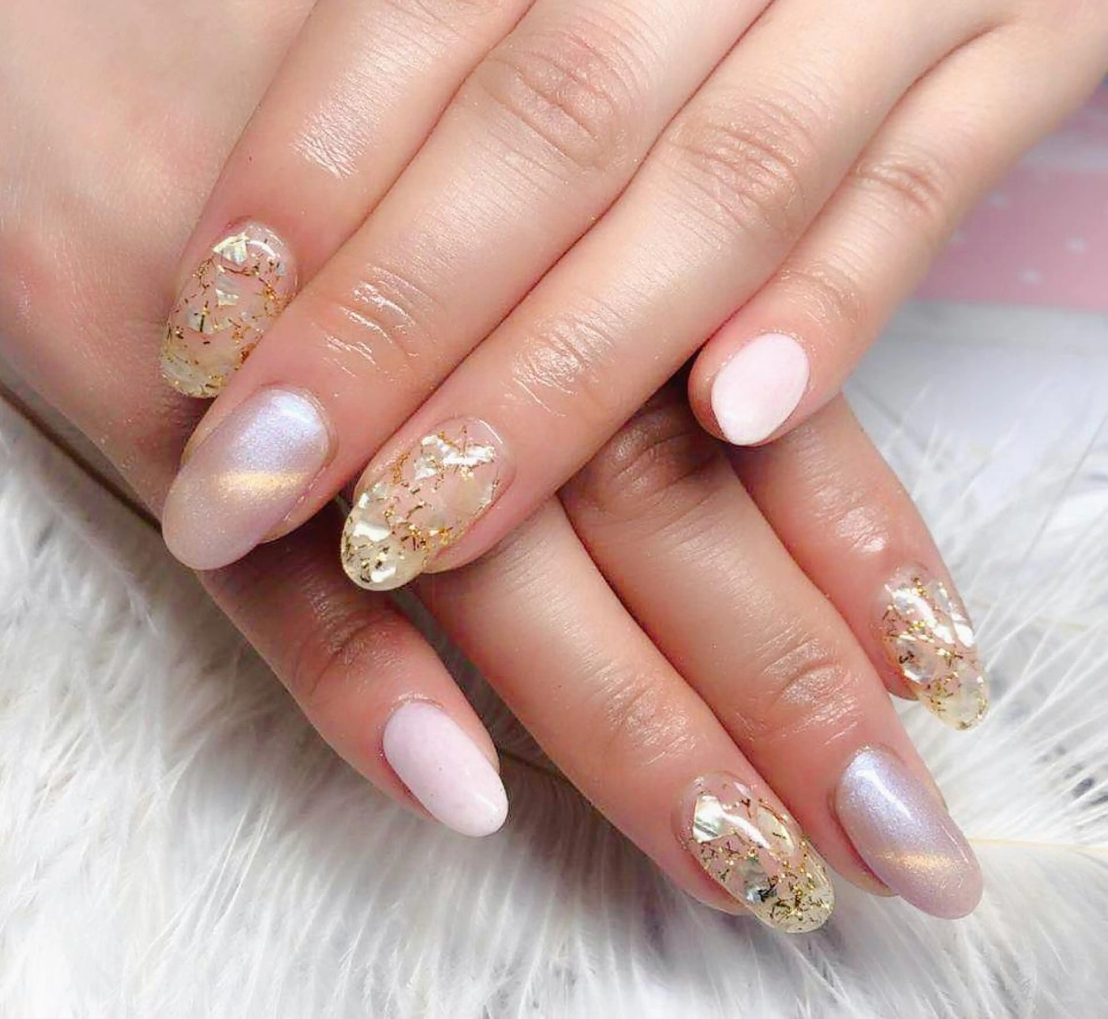 ネイル ハンドネイル マジック ミラーのネイルデザイン