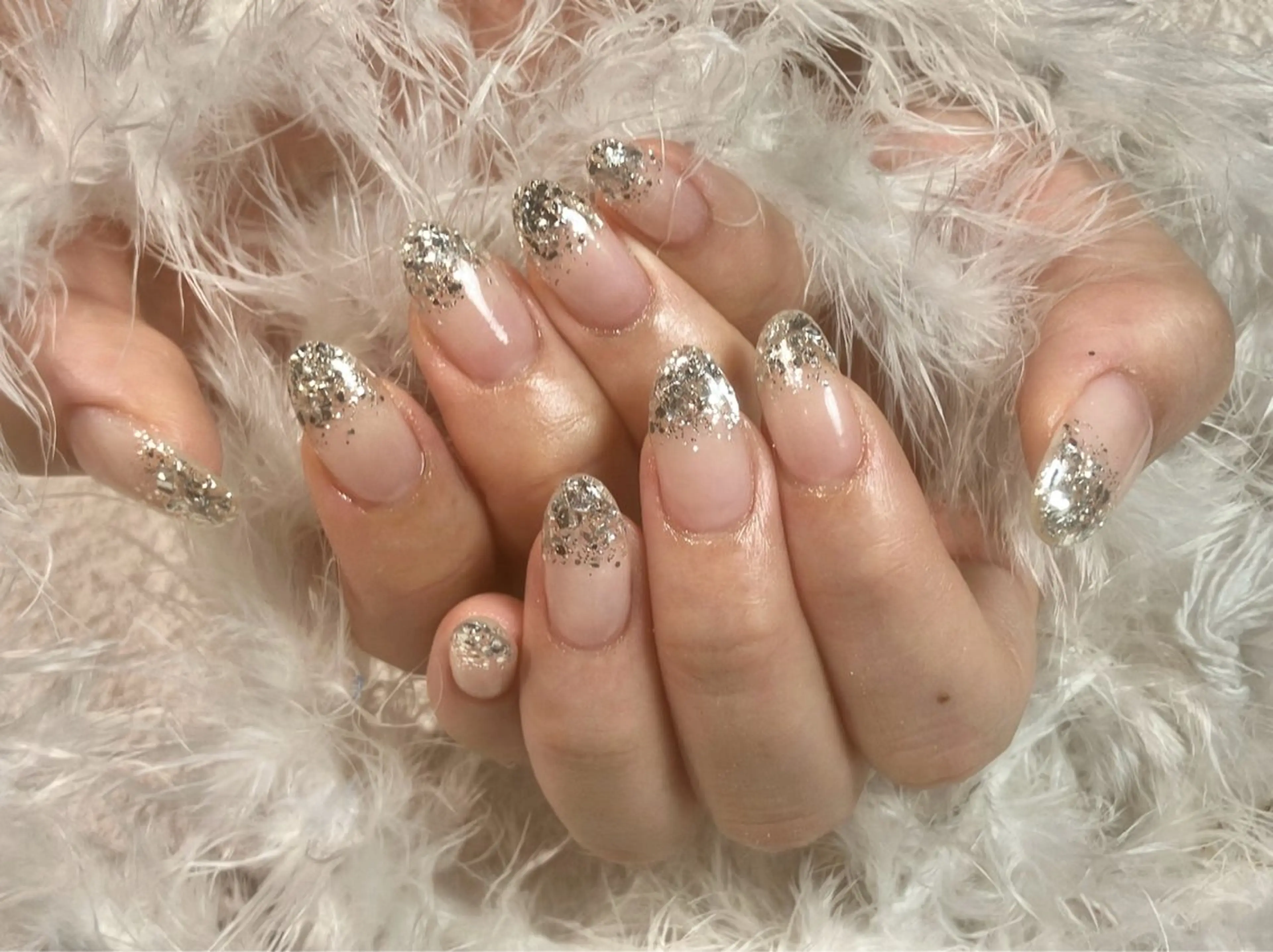 ネイル グラデーション ラメ(グリッター) ラメグラデーション たまプラーザ ANZUのネイルデザイン