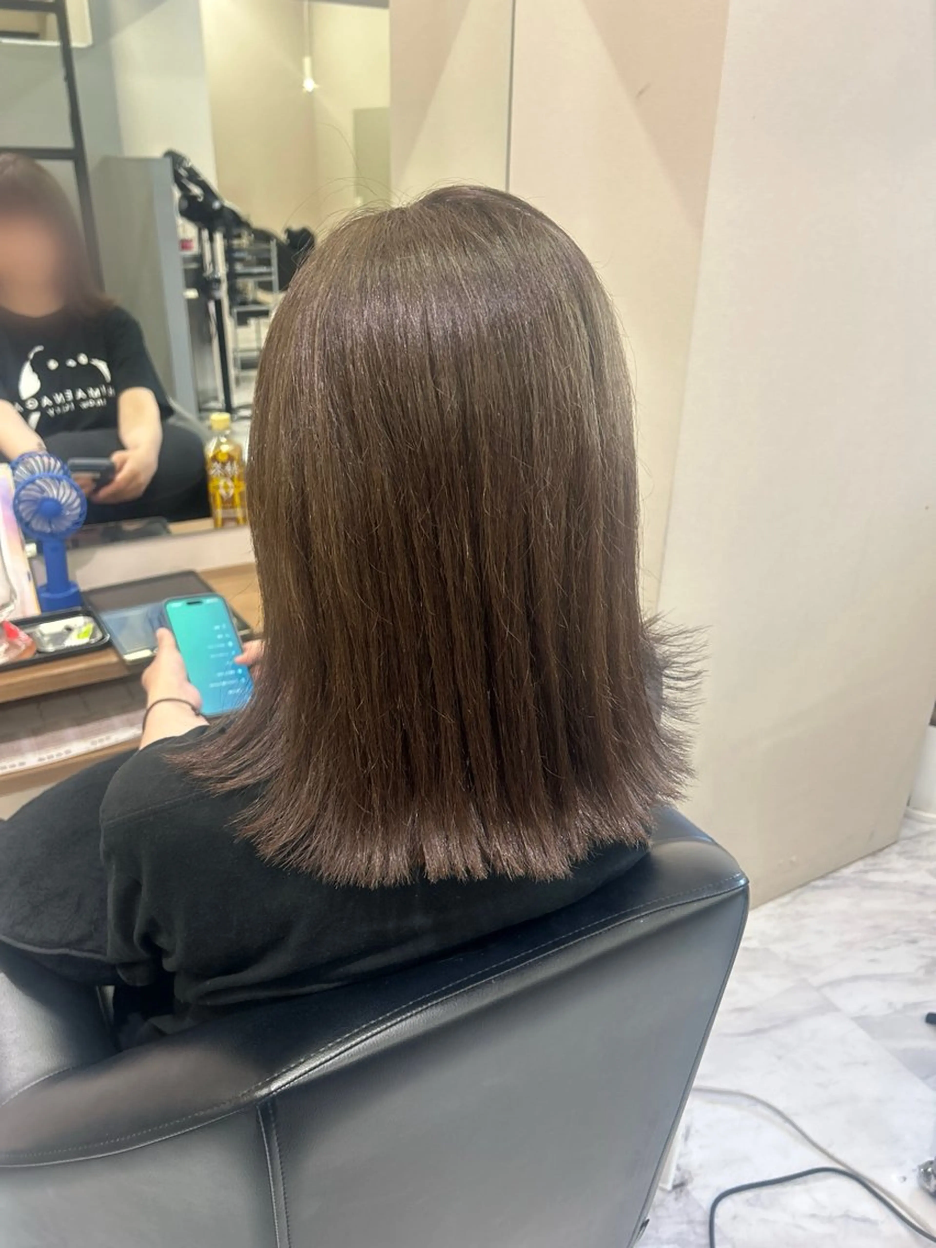 ミディアム カラー カット ヘアカラー 骨格/顔型/伏見/ 佐藤 里菜のヘアスタイル
