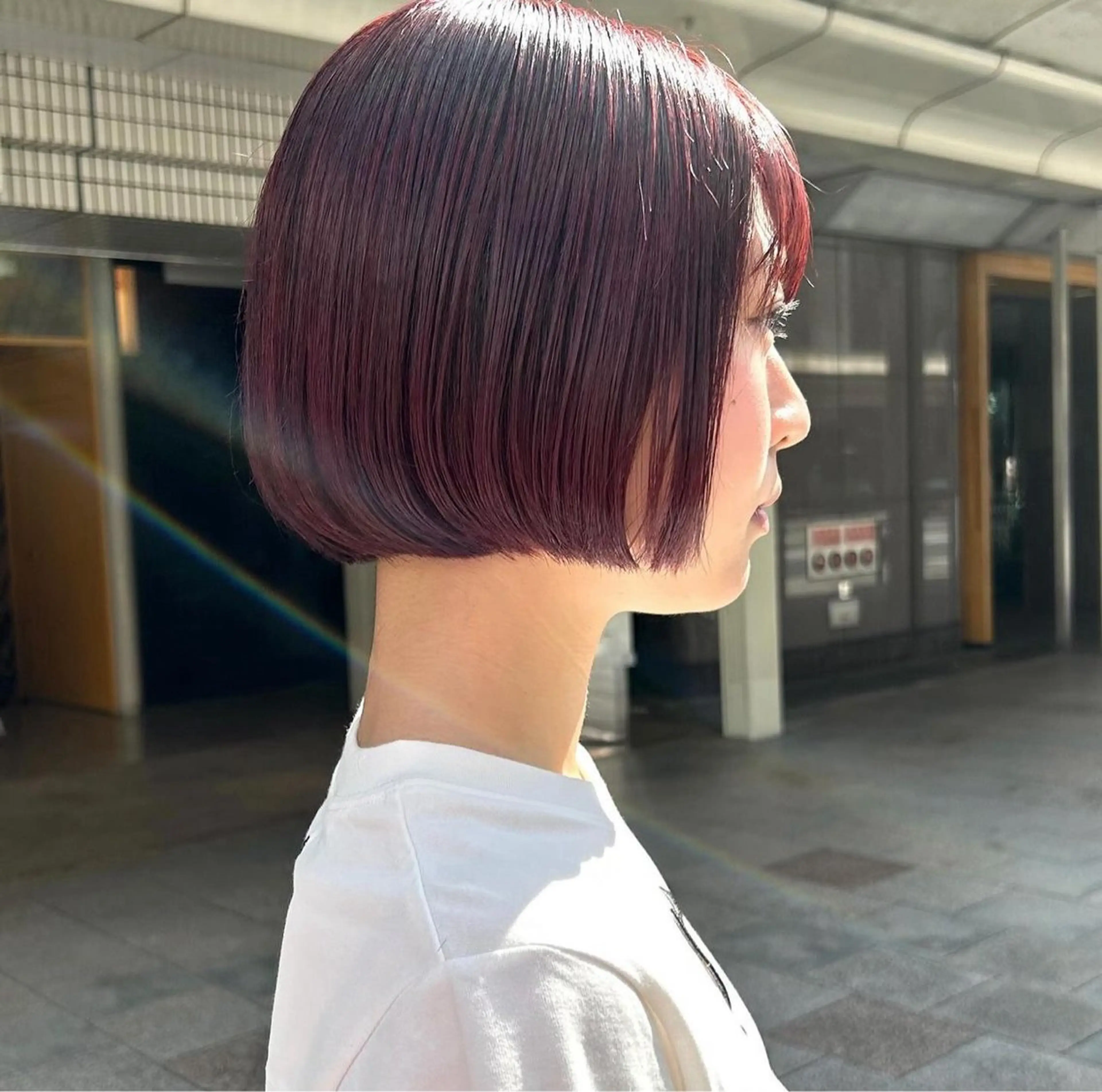ショート ボブ 顔周りカット 髪質改善 レイヤーカット ウルフカット カット ヘアカラー トリートメント 【nui 茨木】 清水優のヘアスタイル