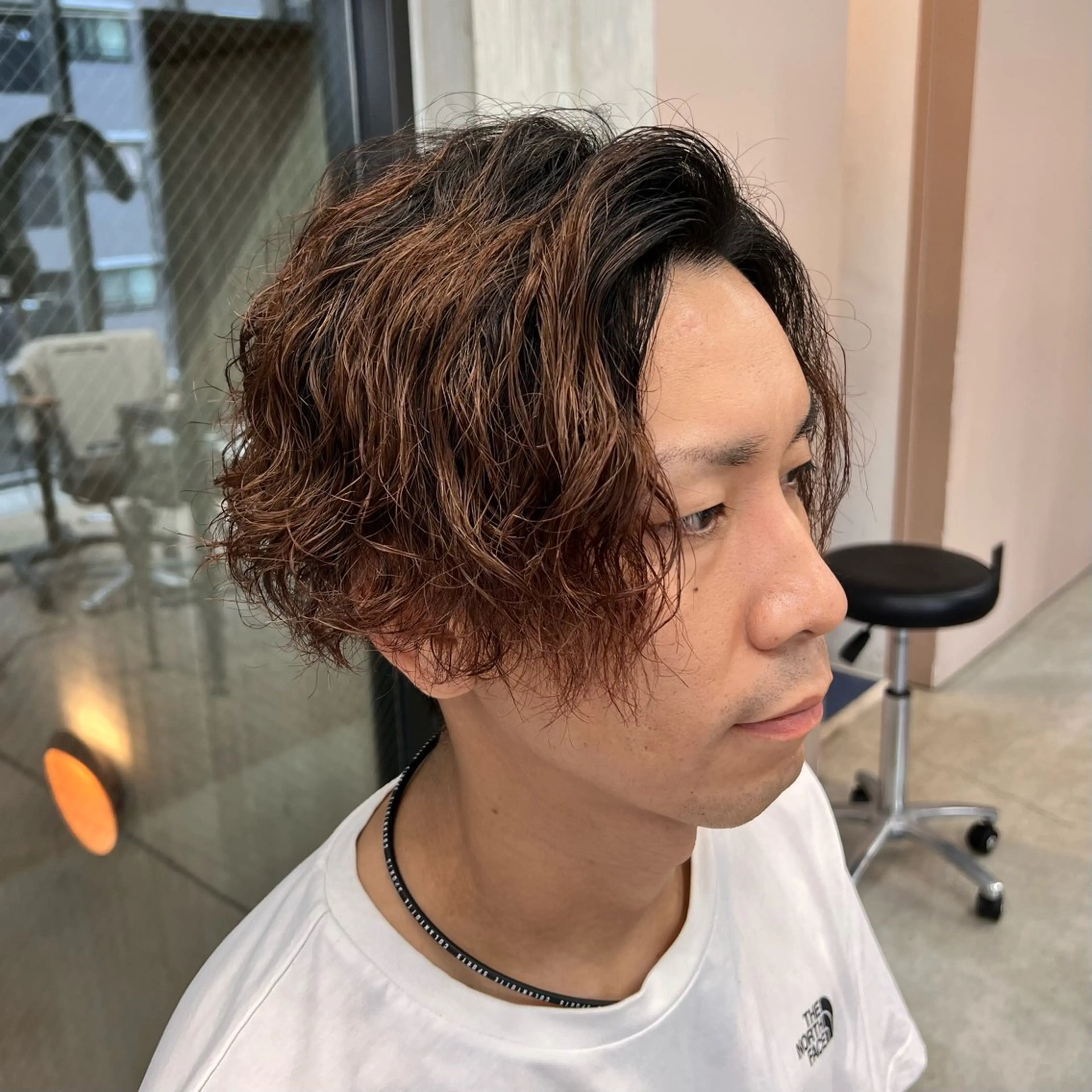 メンズ メンズパーマ オオバヤシ マホのヘアスタイル