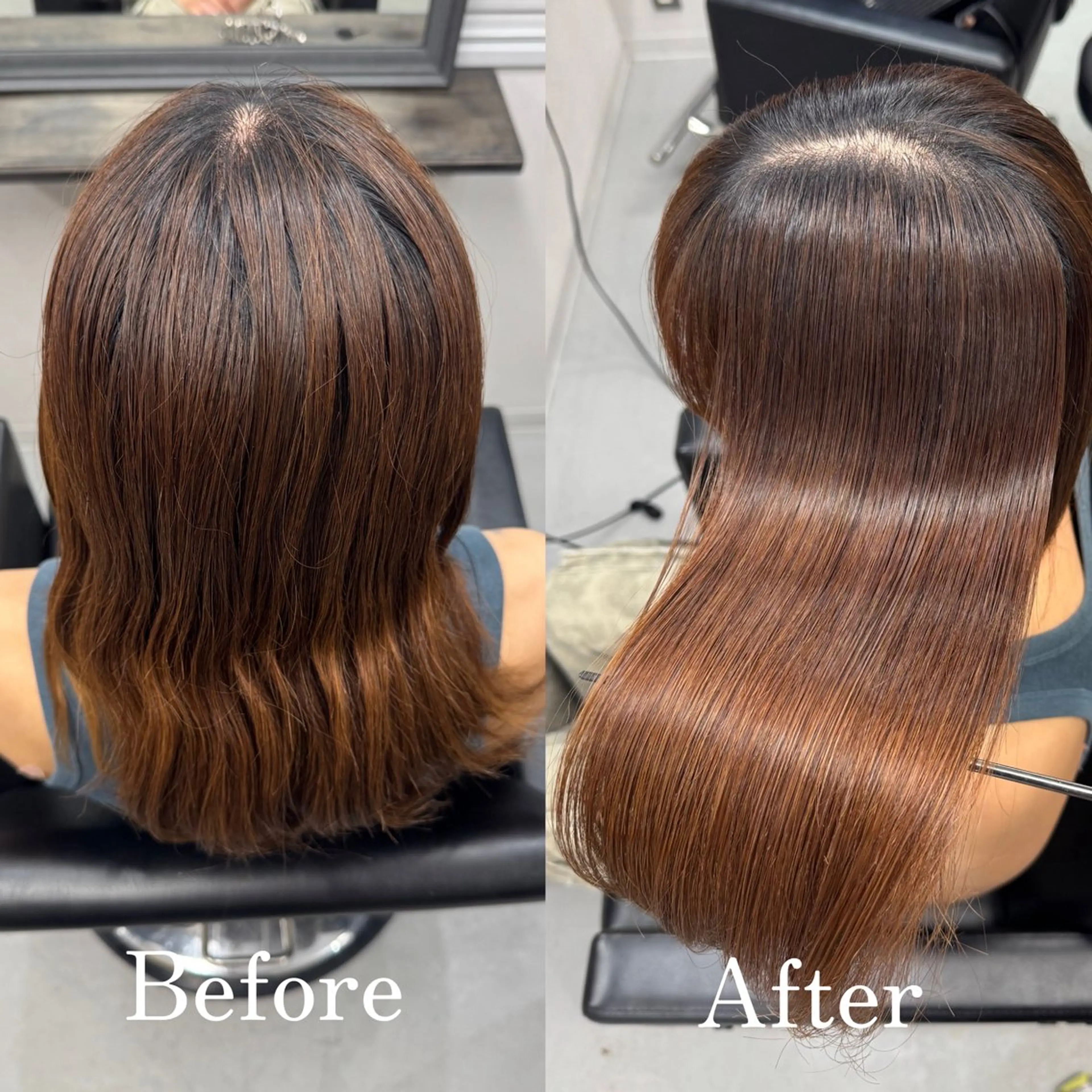 セミロング カット 縮毛矯正 トリートメント 縮毛矯正/髪質改善 韓国風/MIKIYAのヘアスタイル