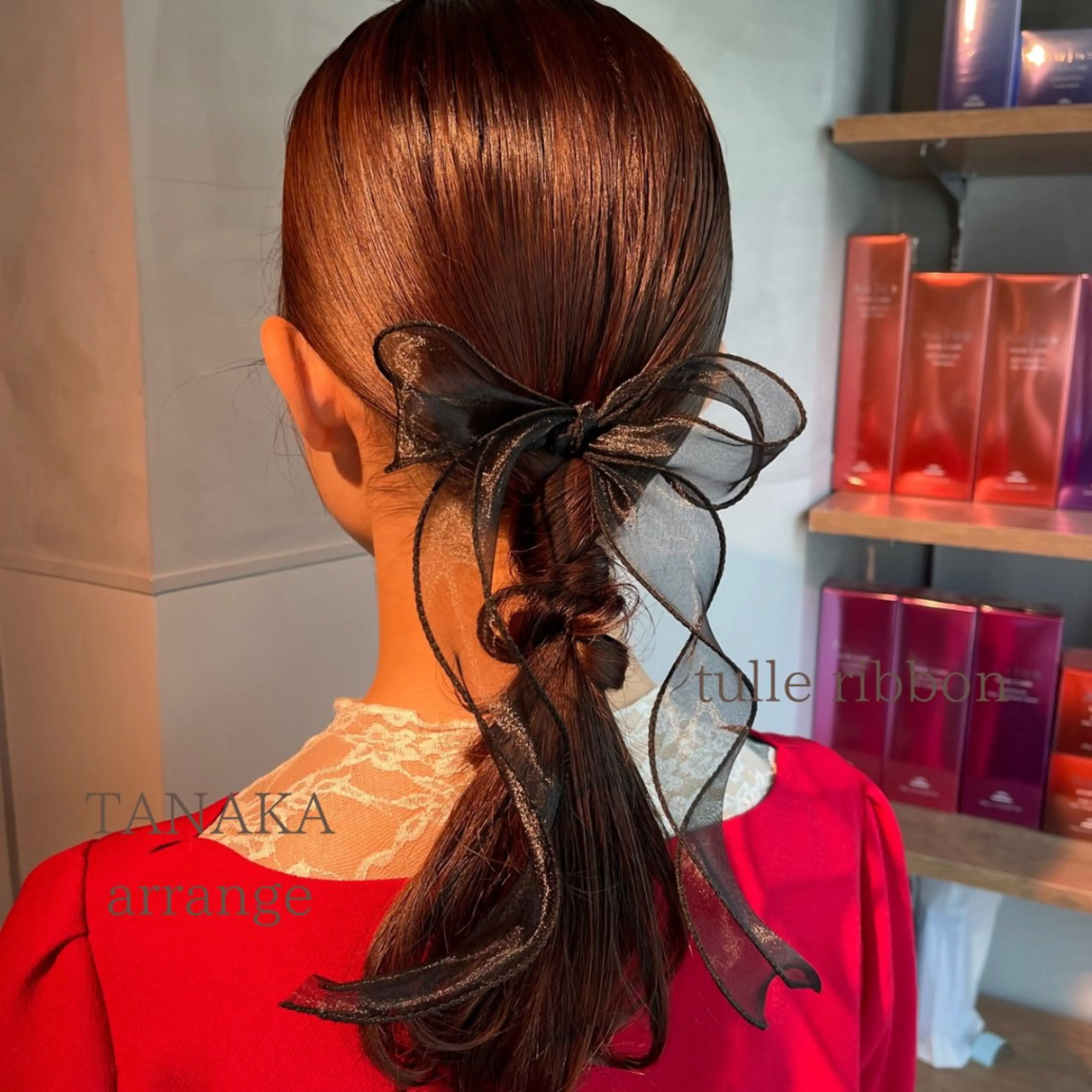 ヘアアレンジ ポニーテール 結婚式・ブライダル 卒業式のヘアスタイル ヘアセット charm《銀座》 ヘアセット/縮毛矯正のヘアスタイル