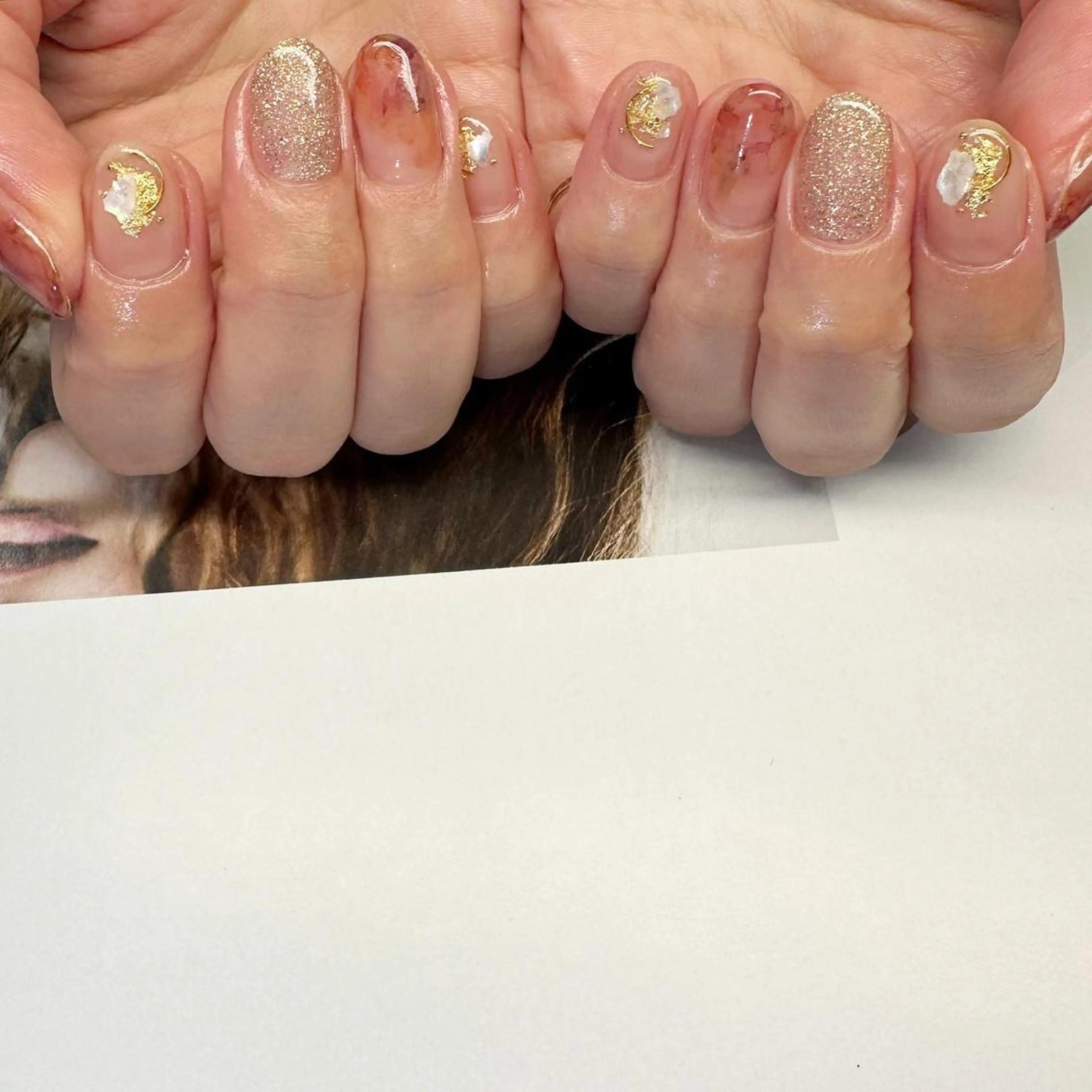 ネイル アートネイル クリアネイル 氷ネイル・うるうるネイル 韓国ネイル ラメ(グリッター) 🪞KAPE NAIL 🪞のネイルデザイン