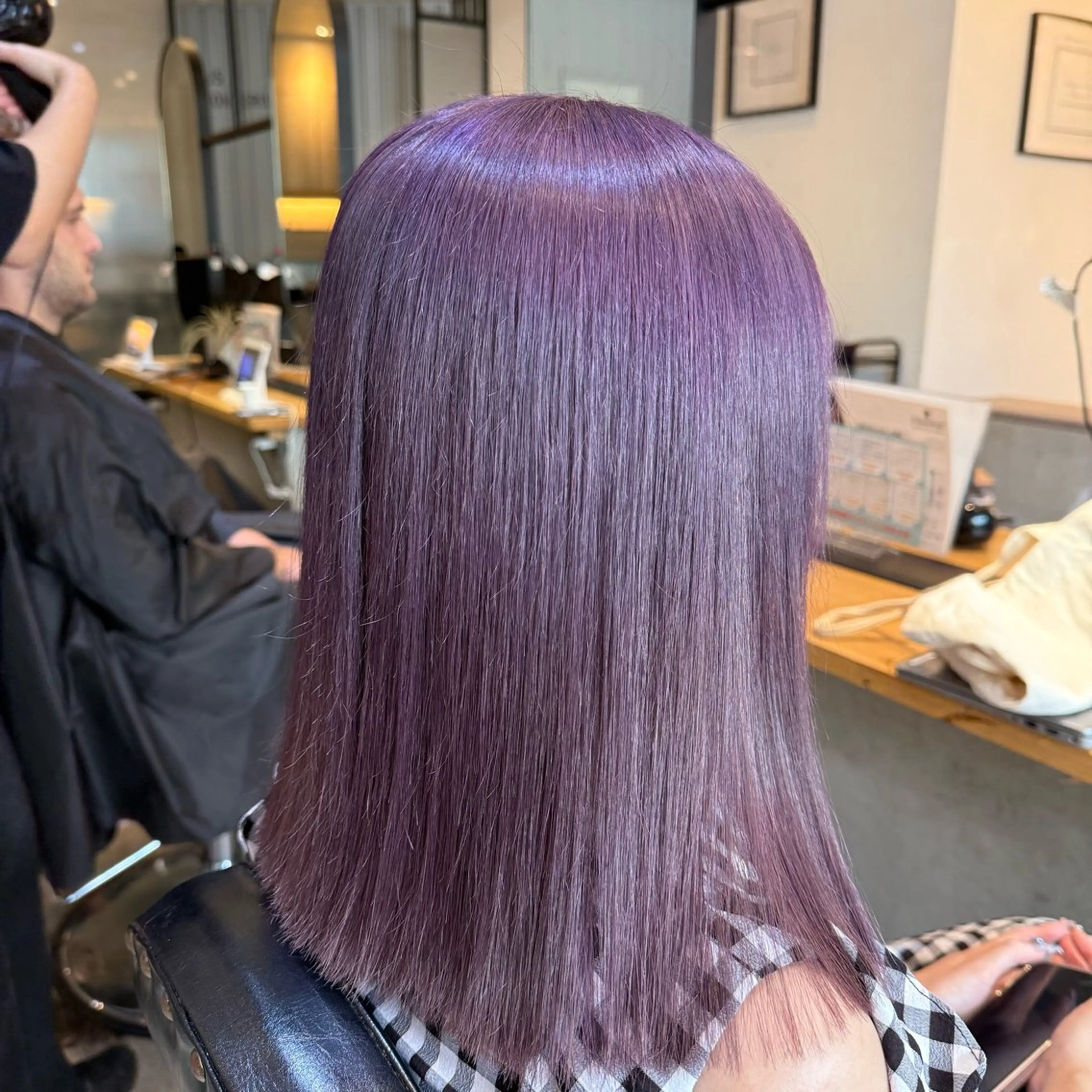 ロング カラー カット ヘアカラー 💘韓国レイヤー上 品カラーruru💘のヘアスタイル