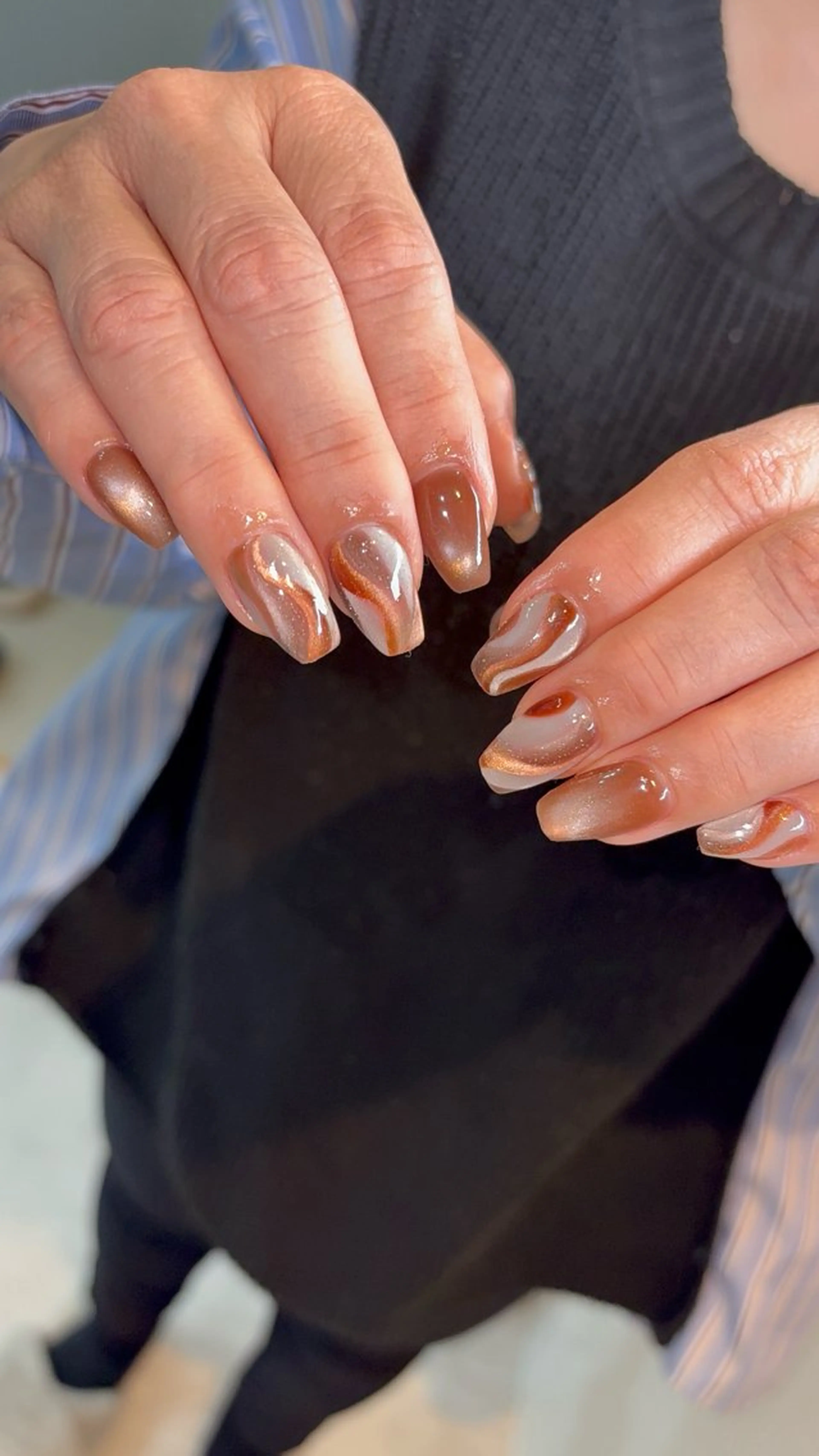 ネイル マグネットネイル 春ネイル ハンドネイル Belle　Nail 【haluca】のネイルデザイン