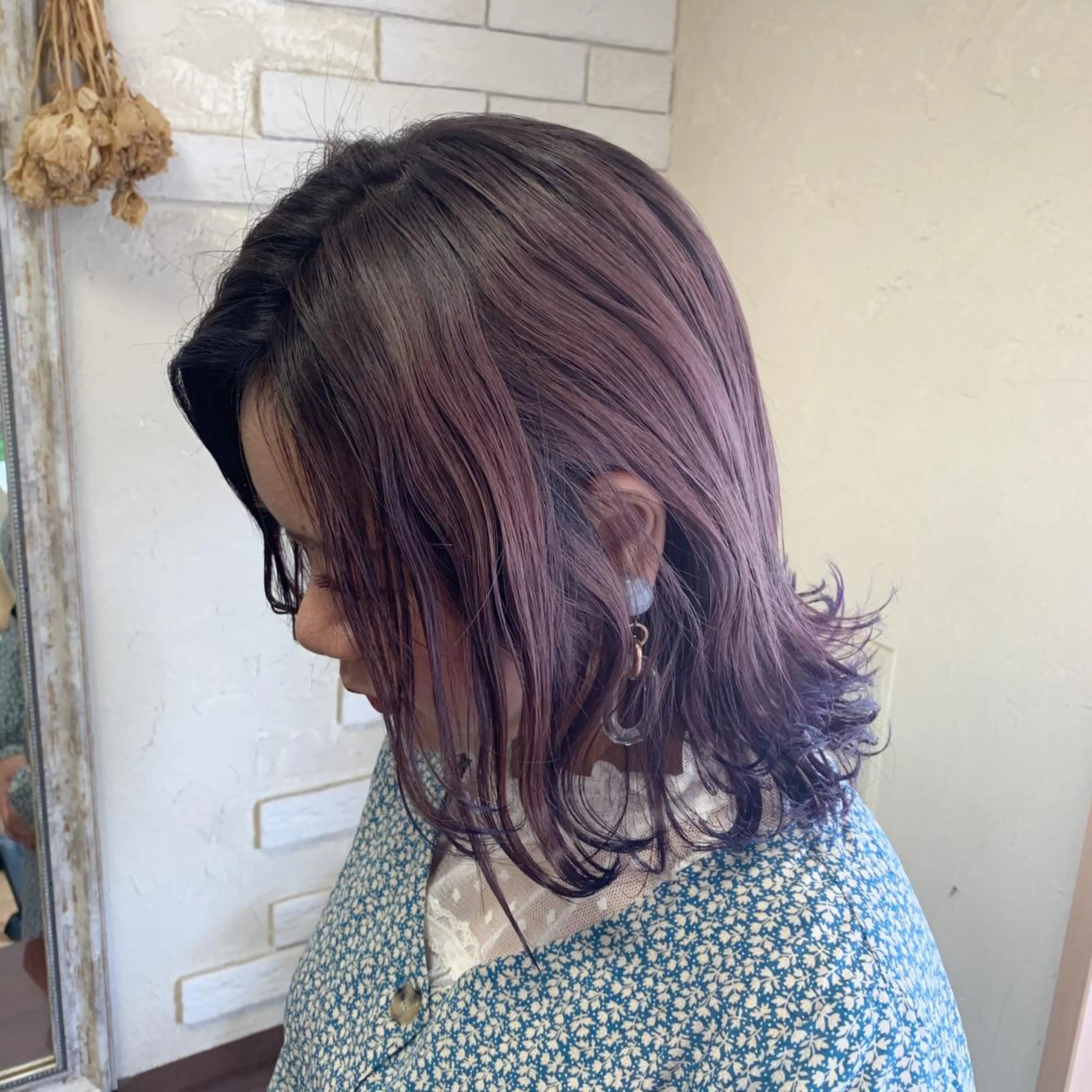 セミロング カラー カット ヘアカラー トリートメント ショート/似合わせ レイヤー/福岡聖容のヘアスタイル