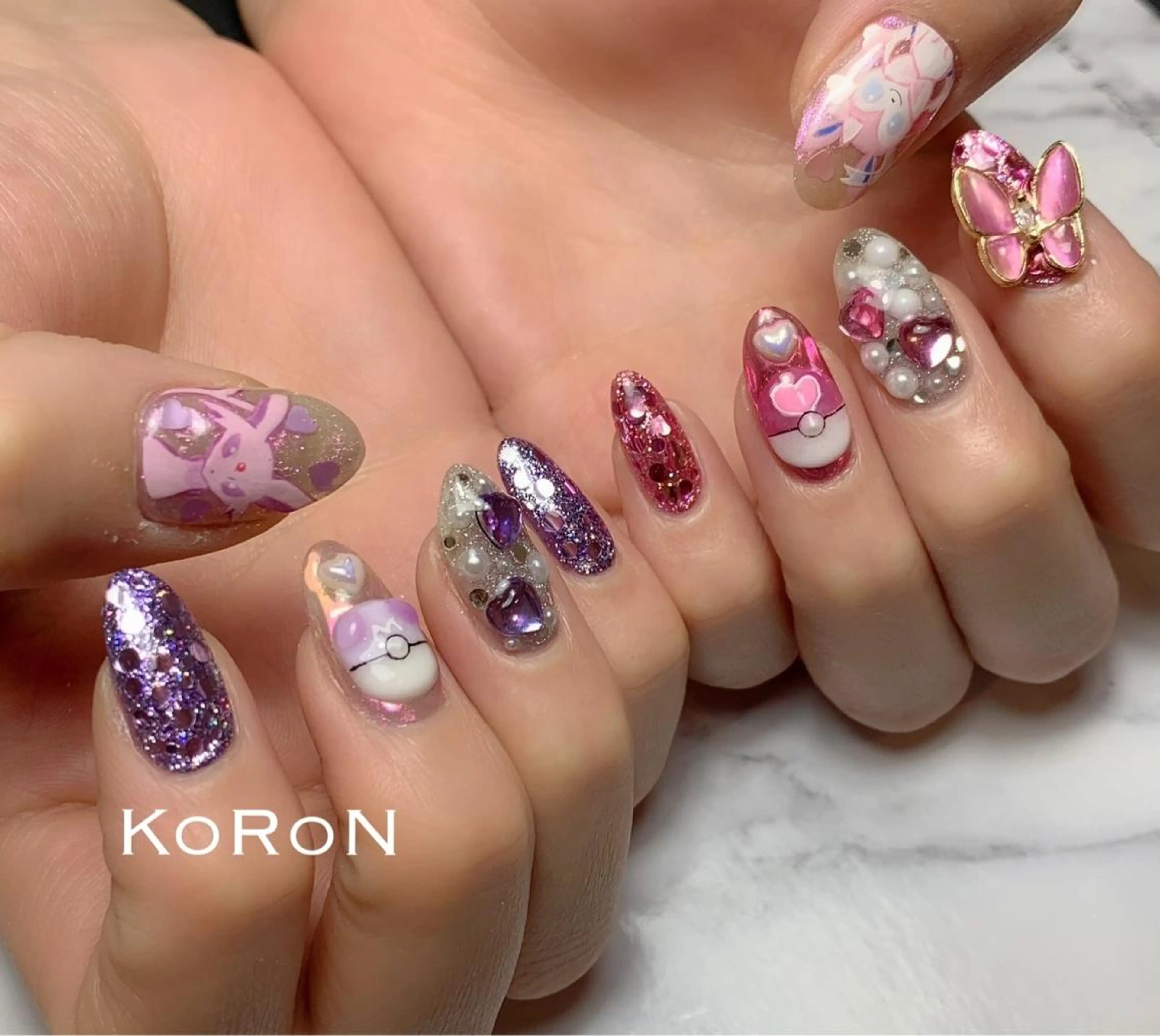 ネイル ハンドネイル 自宅サロン鎌倉 KORONのネイルデザイン