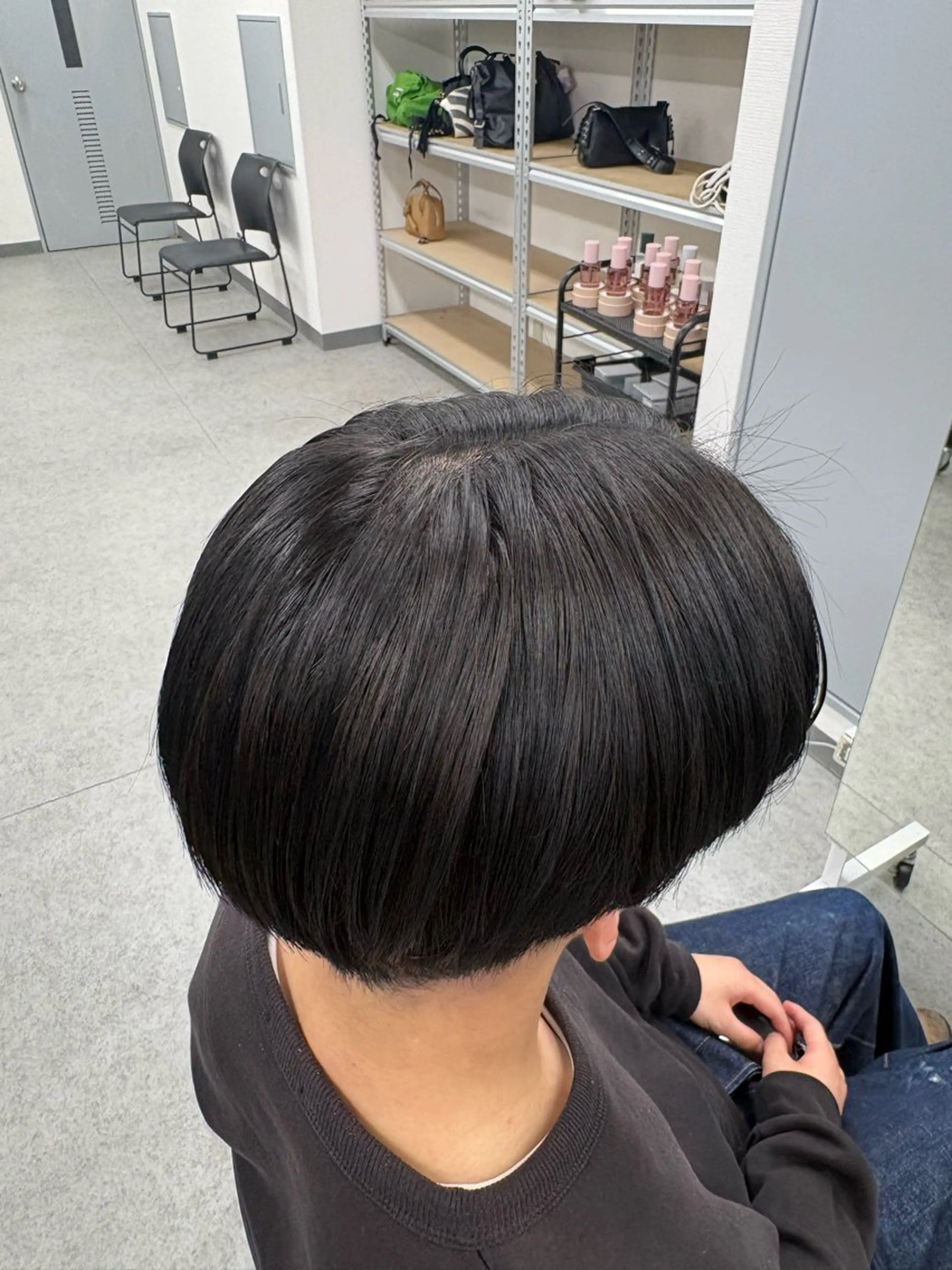 カラー メンズ 黒髪 ブルーカラー ブルーブラック ヘアカラー 💎寒色💎 HARUKAのヘアスタイル