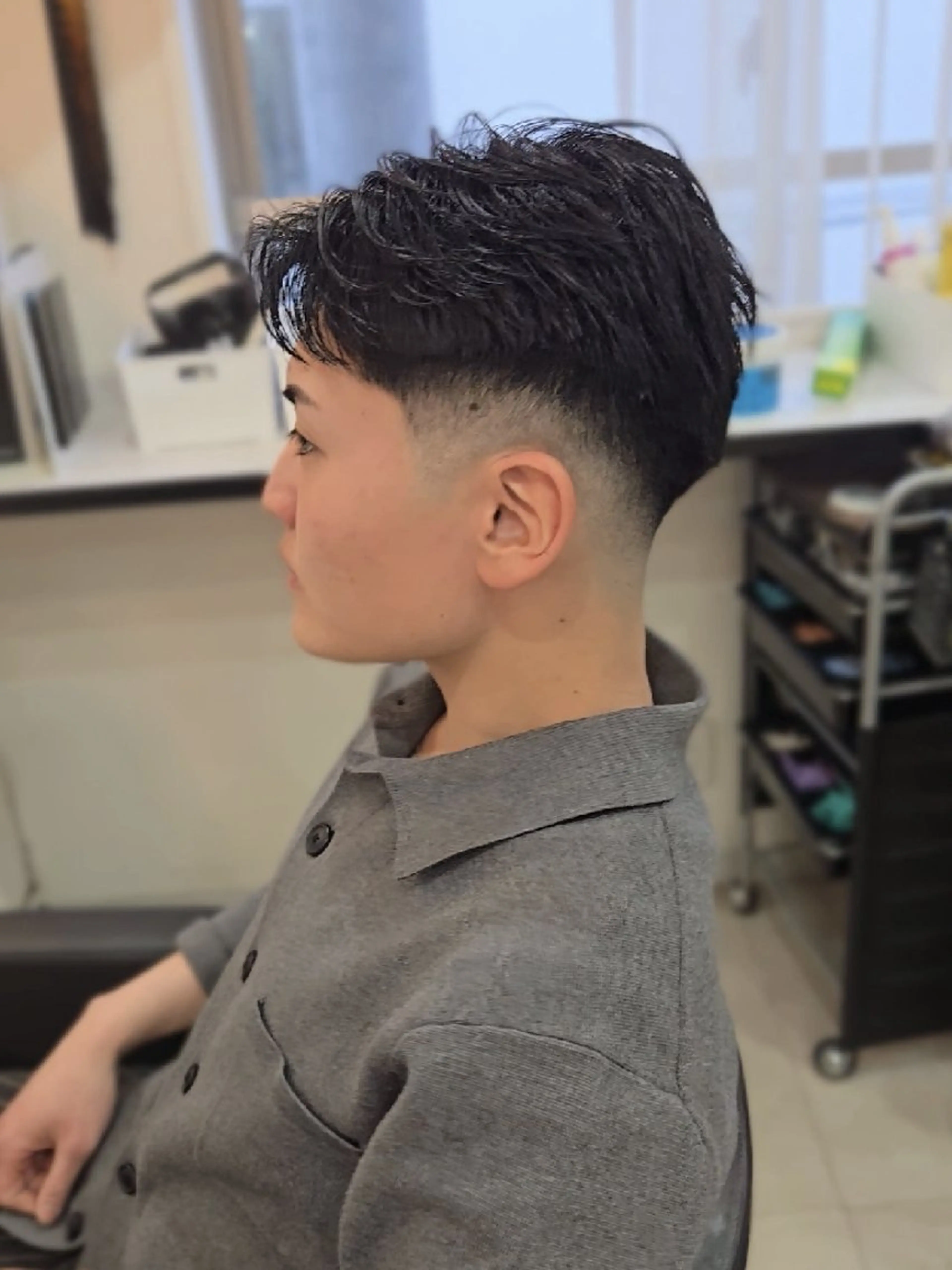 メンズ ショート センターパート ショートヘア カット ヘアセット LEN名古屋/パーマ 海外ヘア/メンズ特化のヘアスタイル