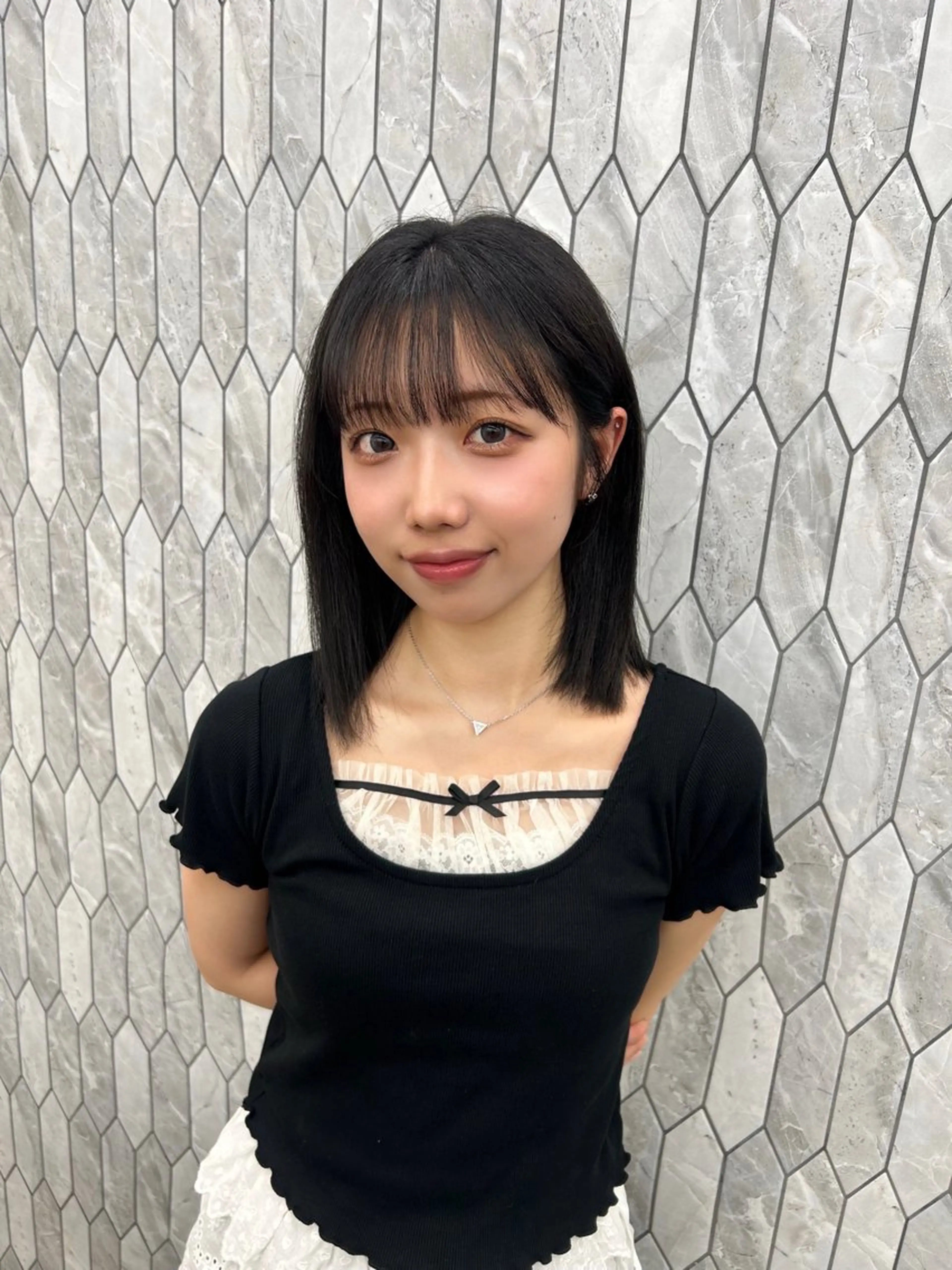 ミディアム 艶カラー/艶髪矯正/ レイヤー/ひなき🎀のヘアスタイル