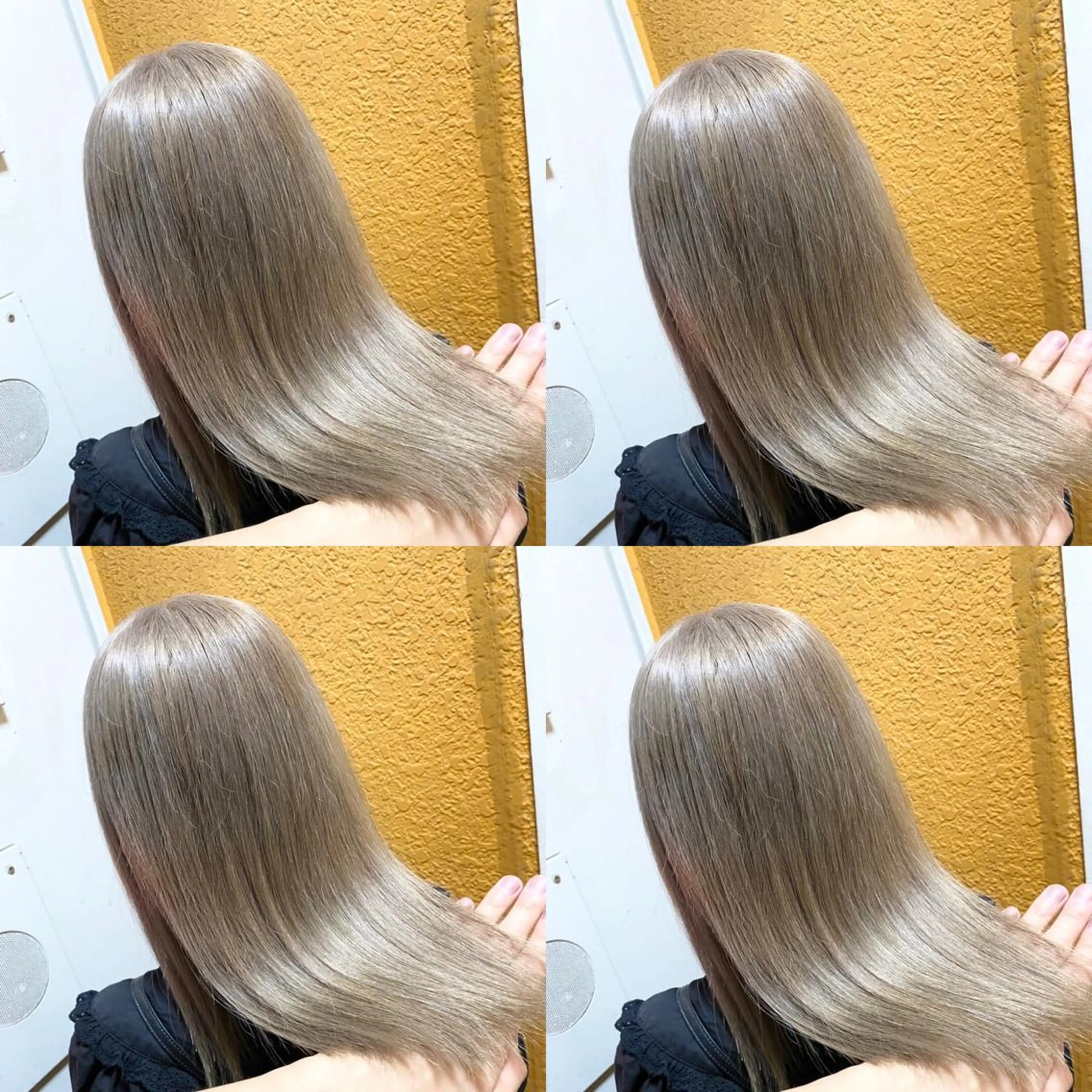 セミロング カラー アッシュ ベージュカラー ブリーチ ハイライトカラー ハイトーンカラー ご予約 宜しくお願いします！のヘアスタイル