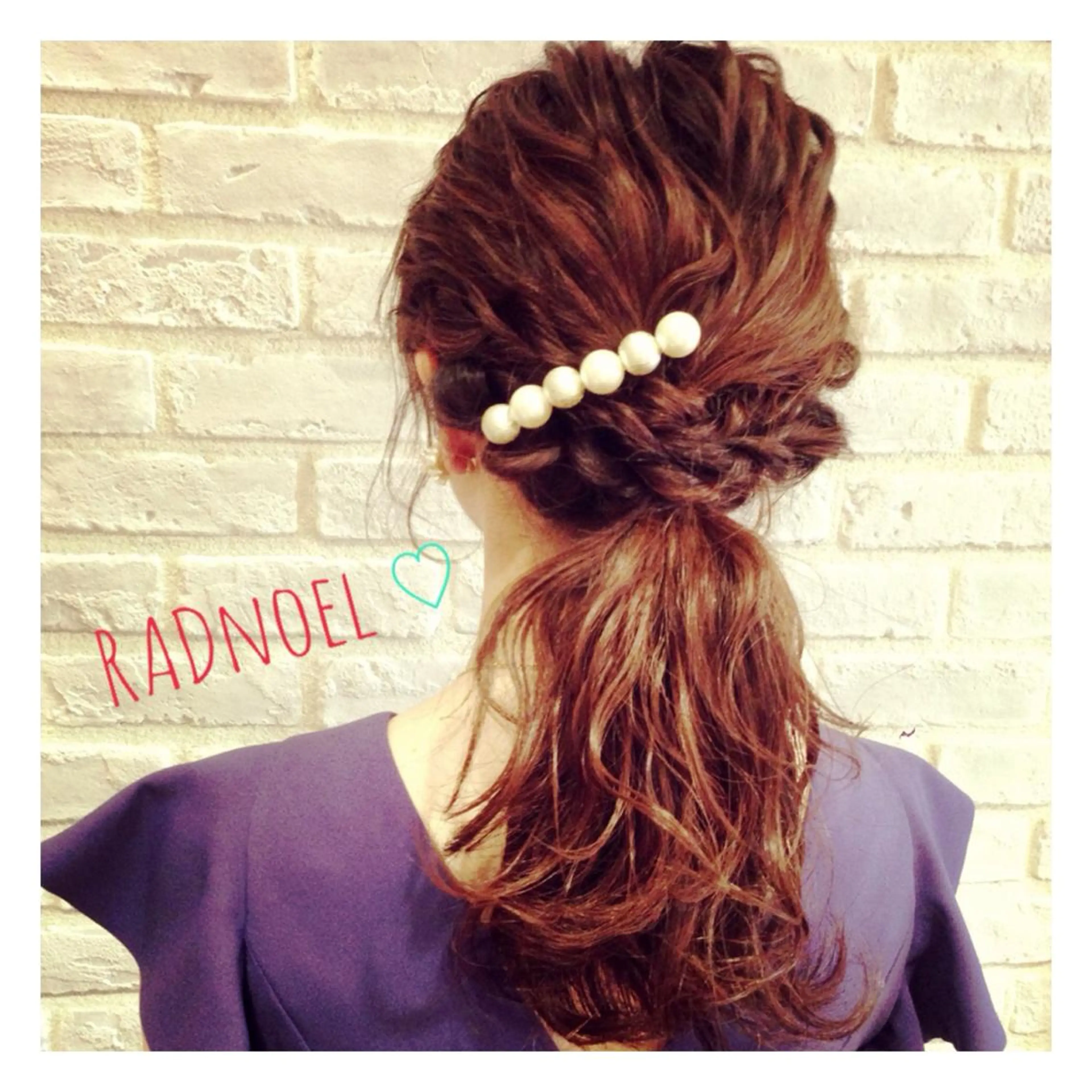 ミディアム ロング カラー ヘアアレンジ 結婚式・ブライダル rico_by ヘアとアイブロウの眉毛・アイブロウイメージ