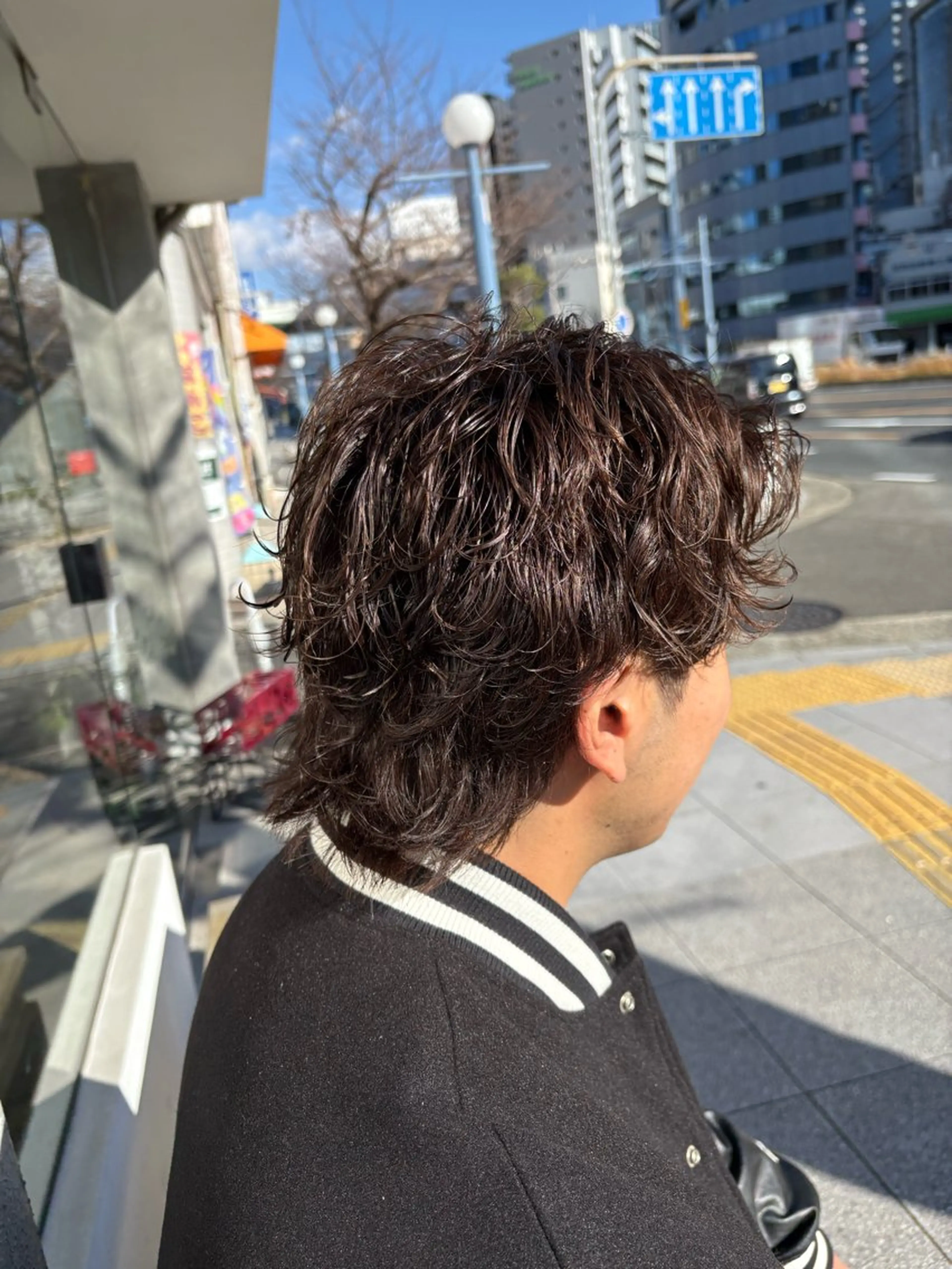 ショート パーマ メンズ メンズパーマ メンズウルフカット ウルフカット スパイラルパーマ BELO/ yuzuのヘアスタイル