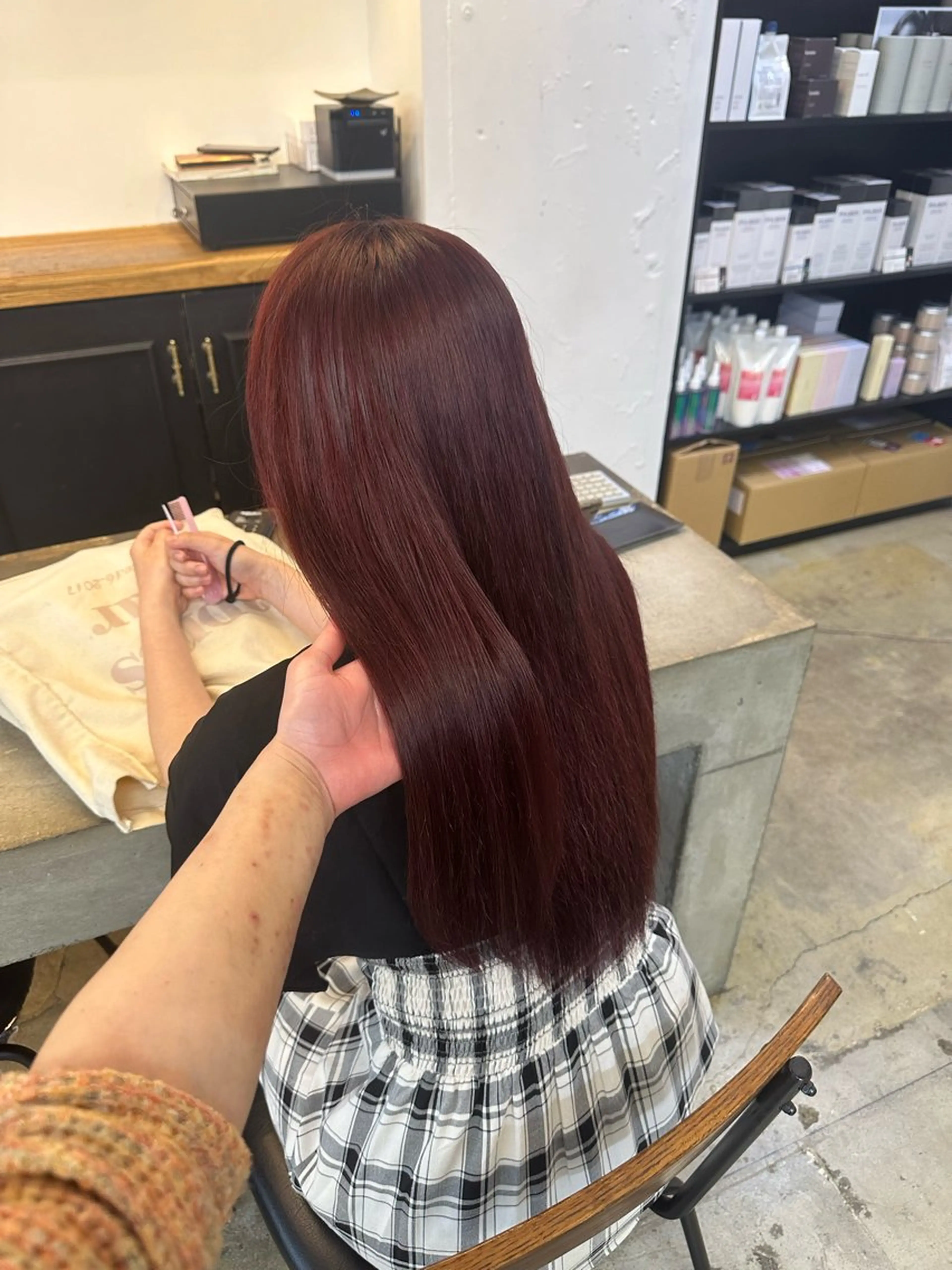 ミディアム カラー パーマ ヘアアレンジ 暖色💖ツヤ髪💖 masae🌼のヘアスタイル