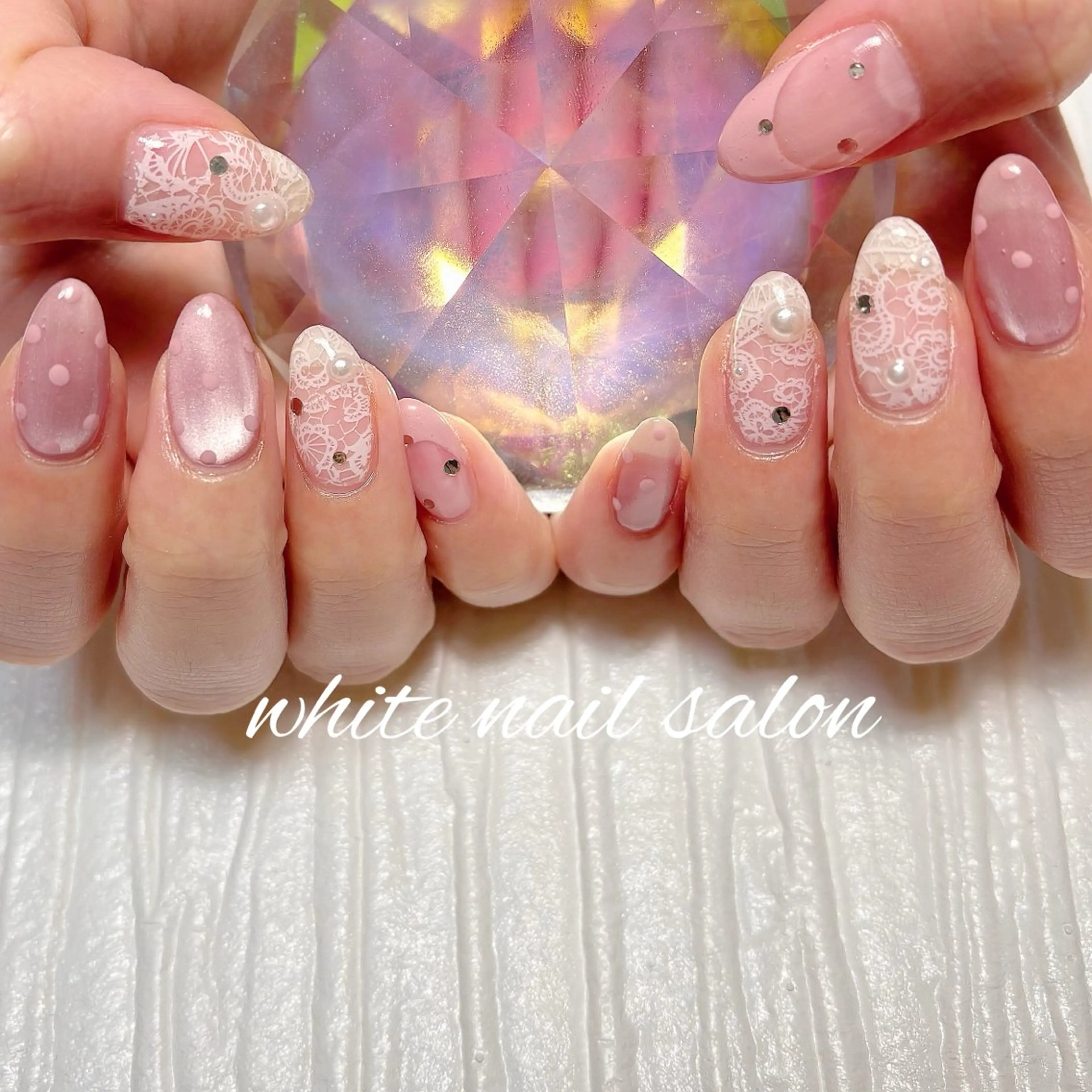 ネイル フットネイル ラメ(グリッター) ハンドネイル white nail salonのネイルデザイン