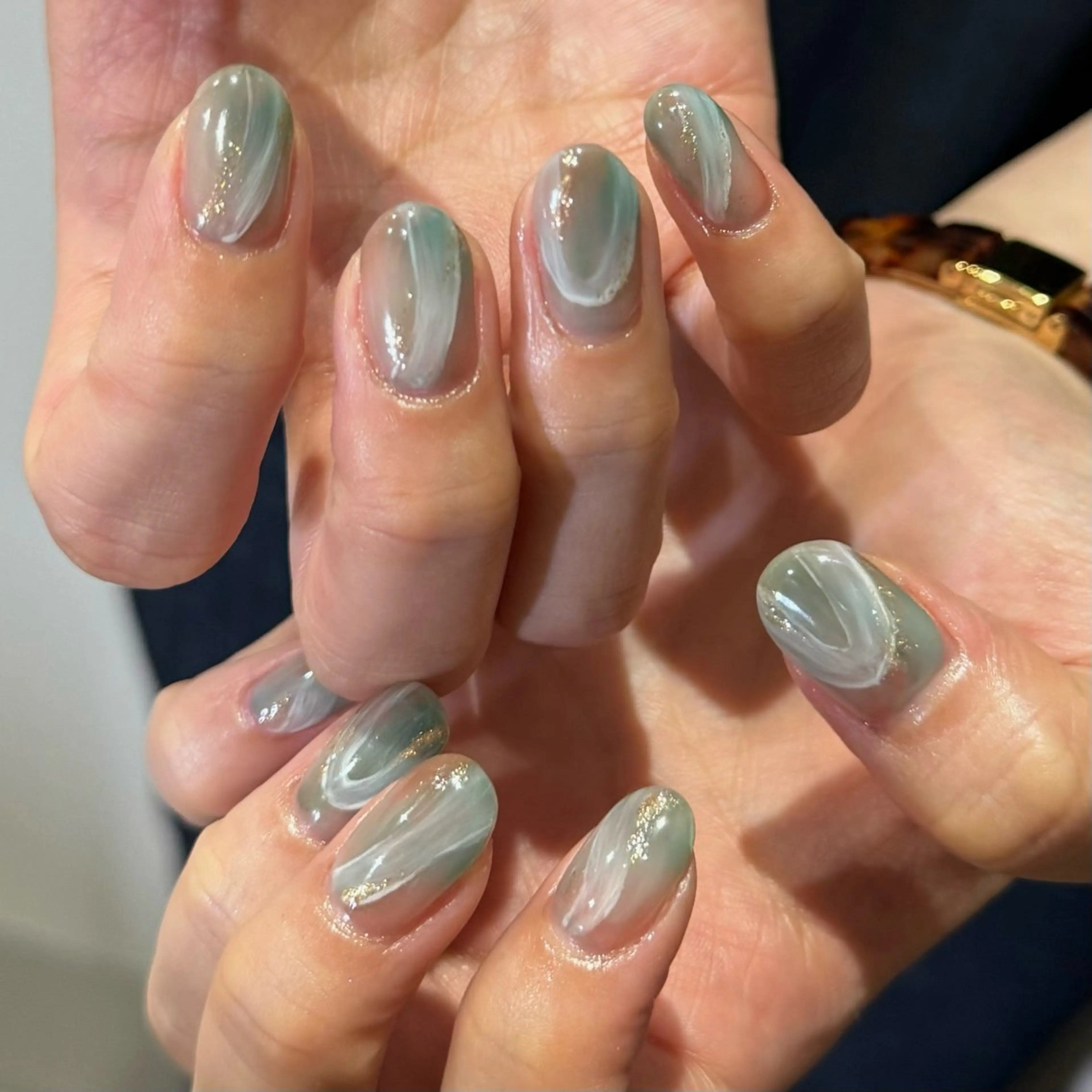 ネイル ラメ(グリッター) ハンドネイル Tigris. sadamotoのネイルデザイン