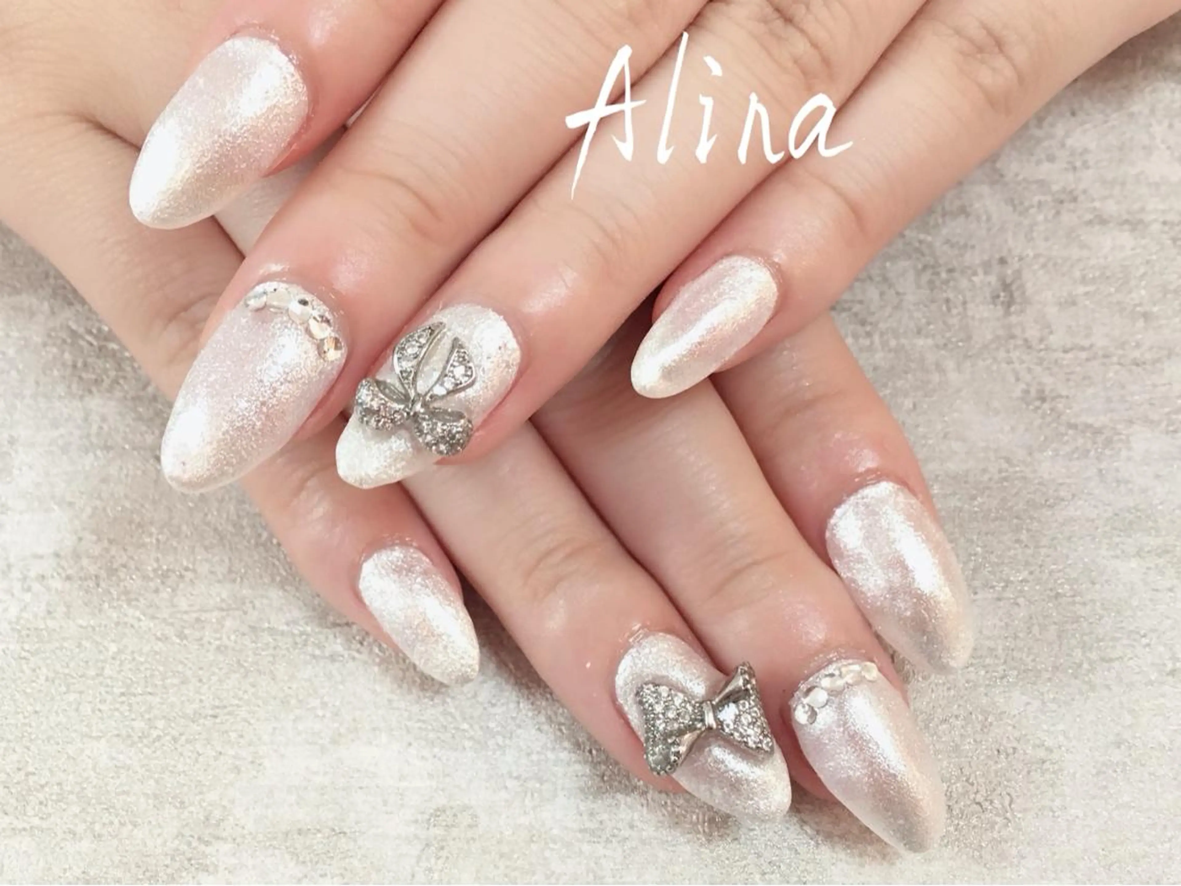 セミロング ネイル スカルプネイル Alina エリナのネイルデザイン