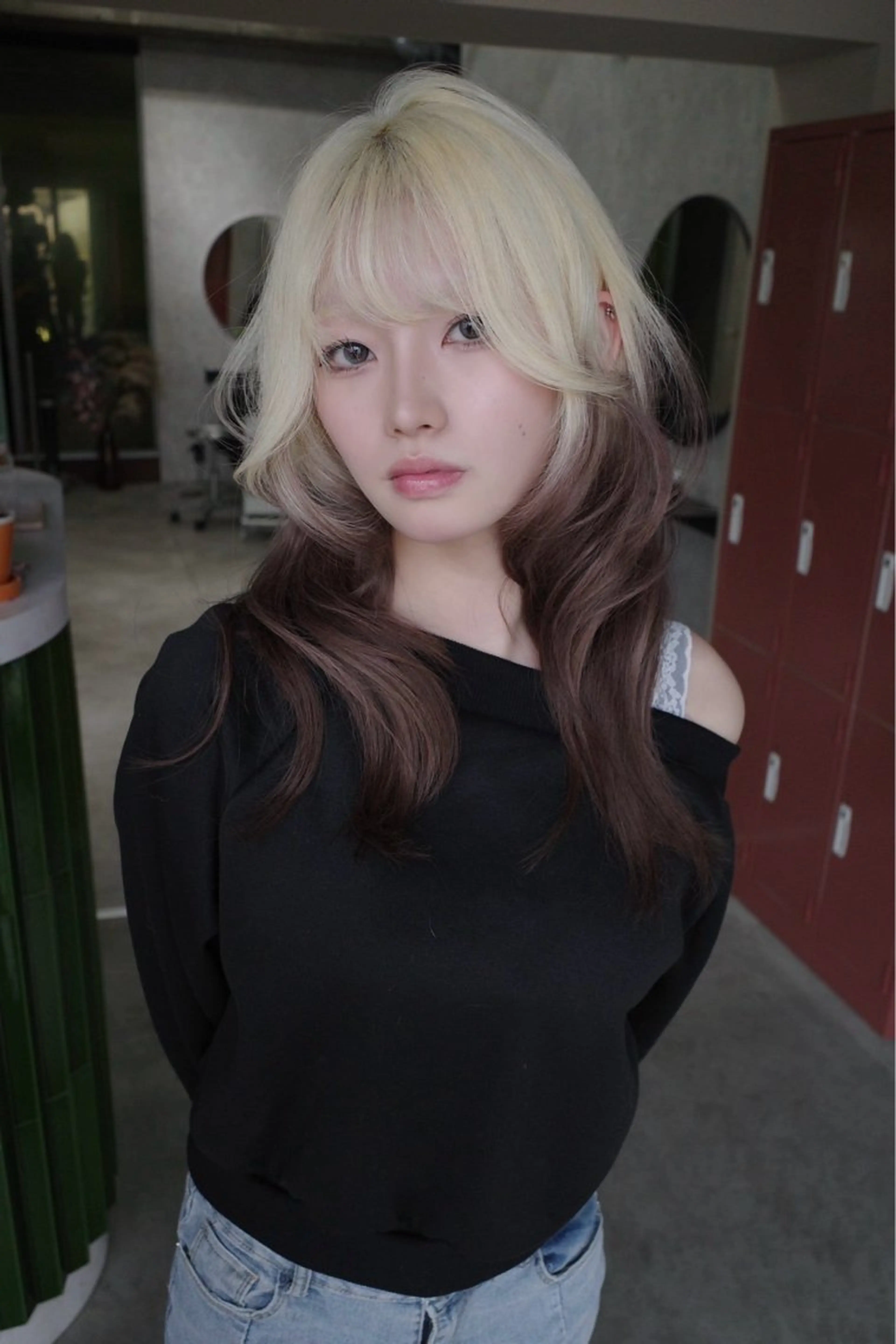 セミロング カラー 顔まわりレイヤー レイヤーカット ウルフカット カット ヘアカラー トリートメント ウルフ/レイヤー/ 渋谷🔮Yudaiのヘアスタイル