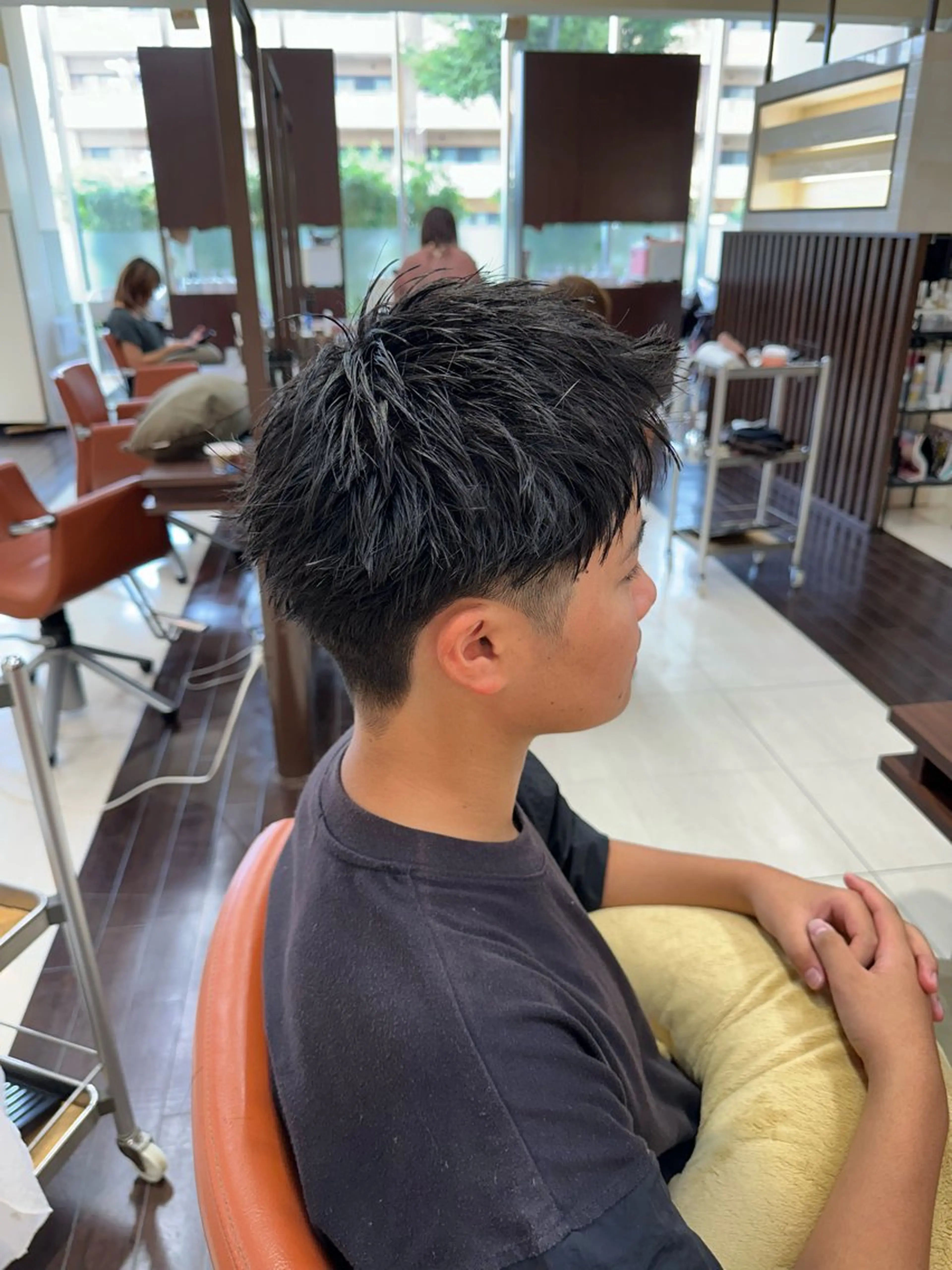 ショート カラー パーマ メンズ スパイキーショート 刈り上げ ショートヘア カット ヘアセット 毎月230人担当/ メンズヘア/清和武虎のヘアスタイル