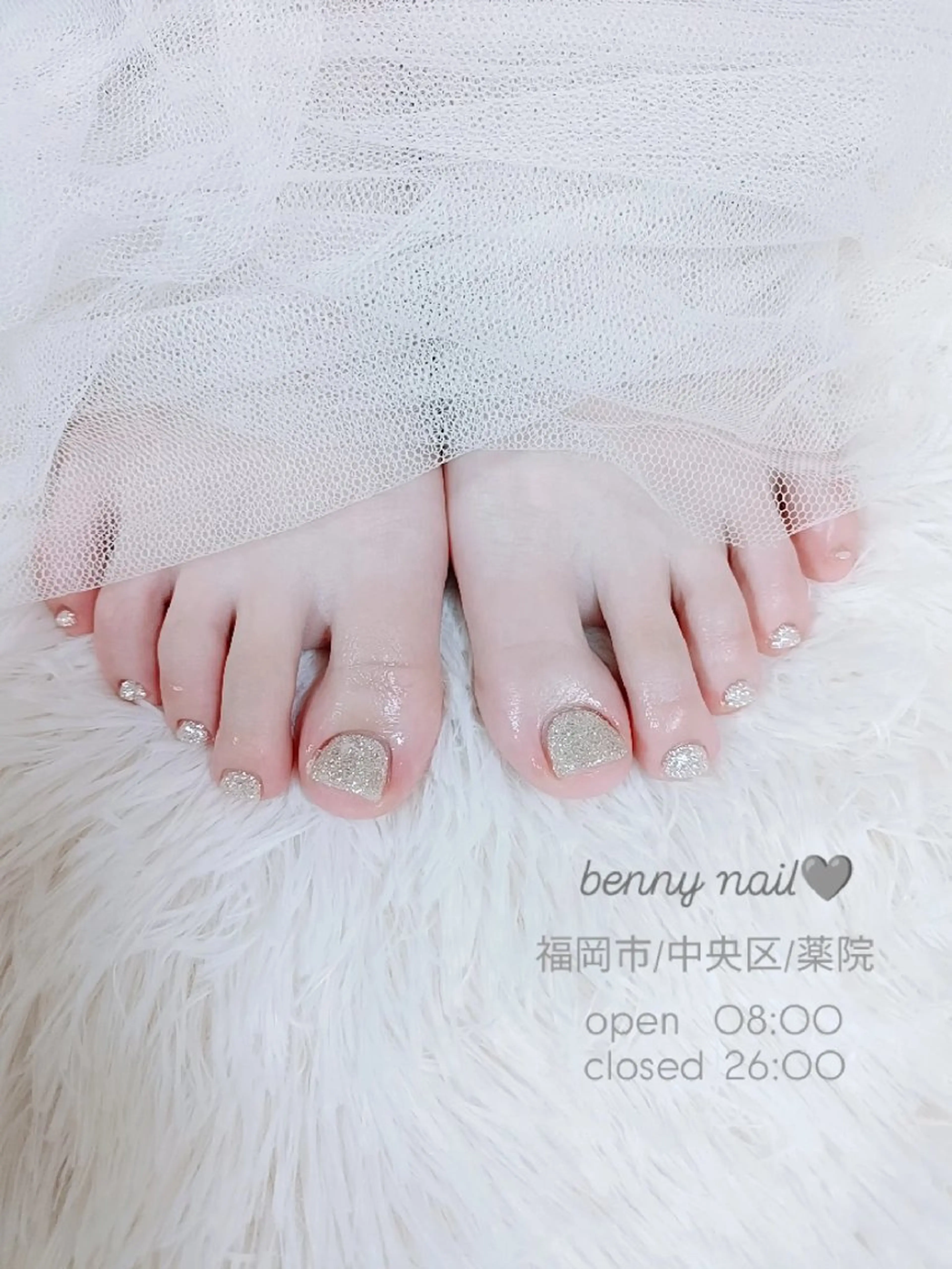 ネイル フットネイル ワンカラーネイル 最終受付23時半 benny nailのネイルデザイン