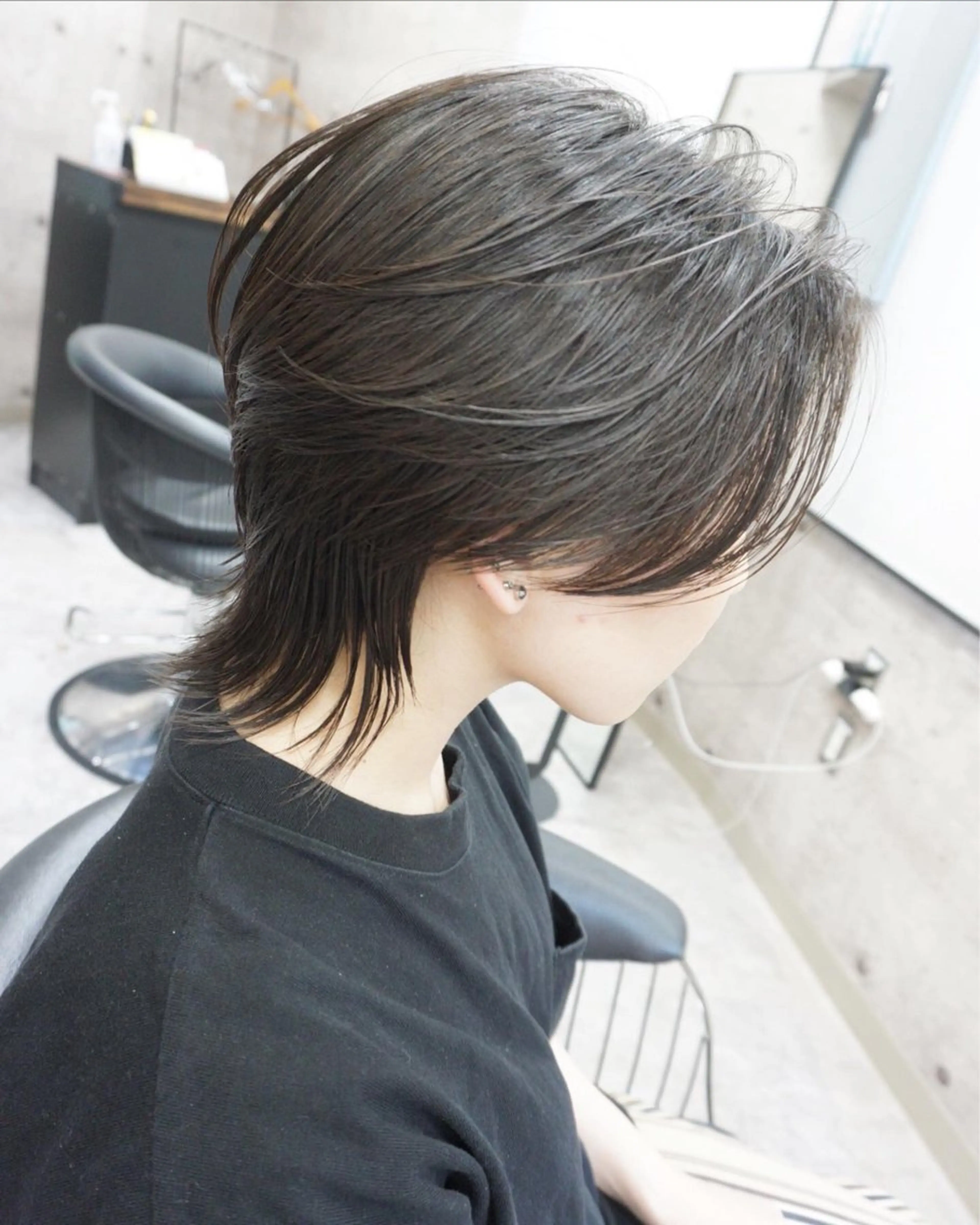 ミディアム ウルフカット カット hair teria ryu 大塚のヘアスタイル